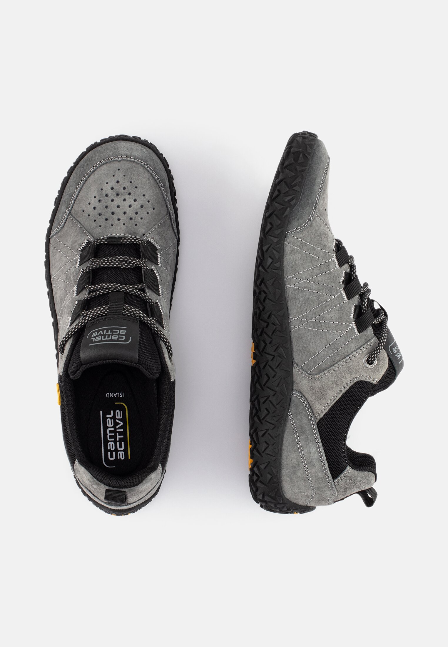 MI_54ILA11-0340-201_1G-00 Men Sneakers made of nubuck leather and textile Grey frontal top