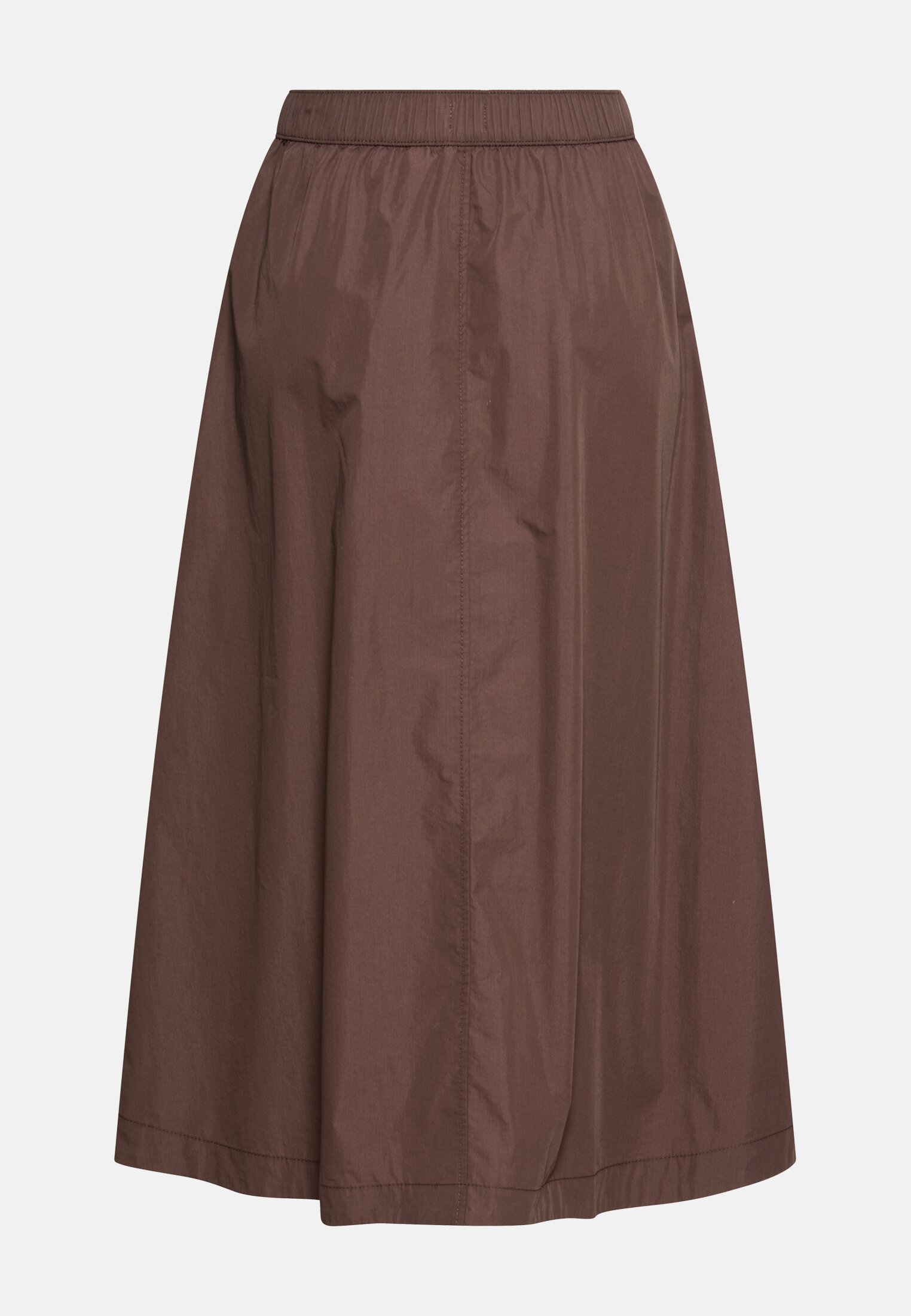 Damen Maxi-Rock mit Reißverschluss Braun frontal hinten