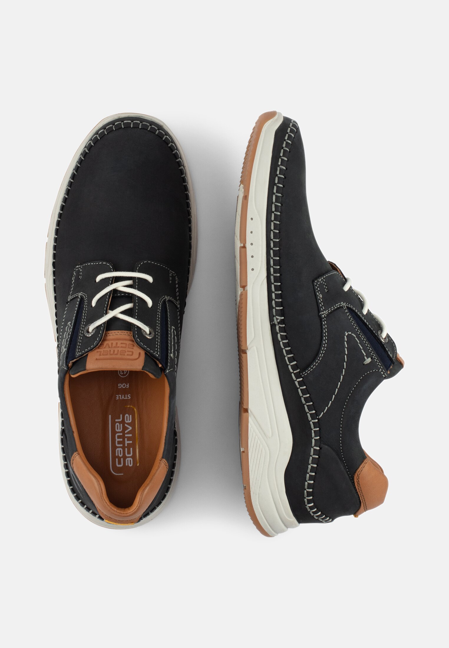 MI_56FGA03-0300-660_1G-00 Men Sneakers made of nubuck leather Dark Blue frontal top