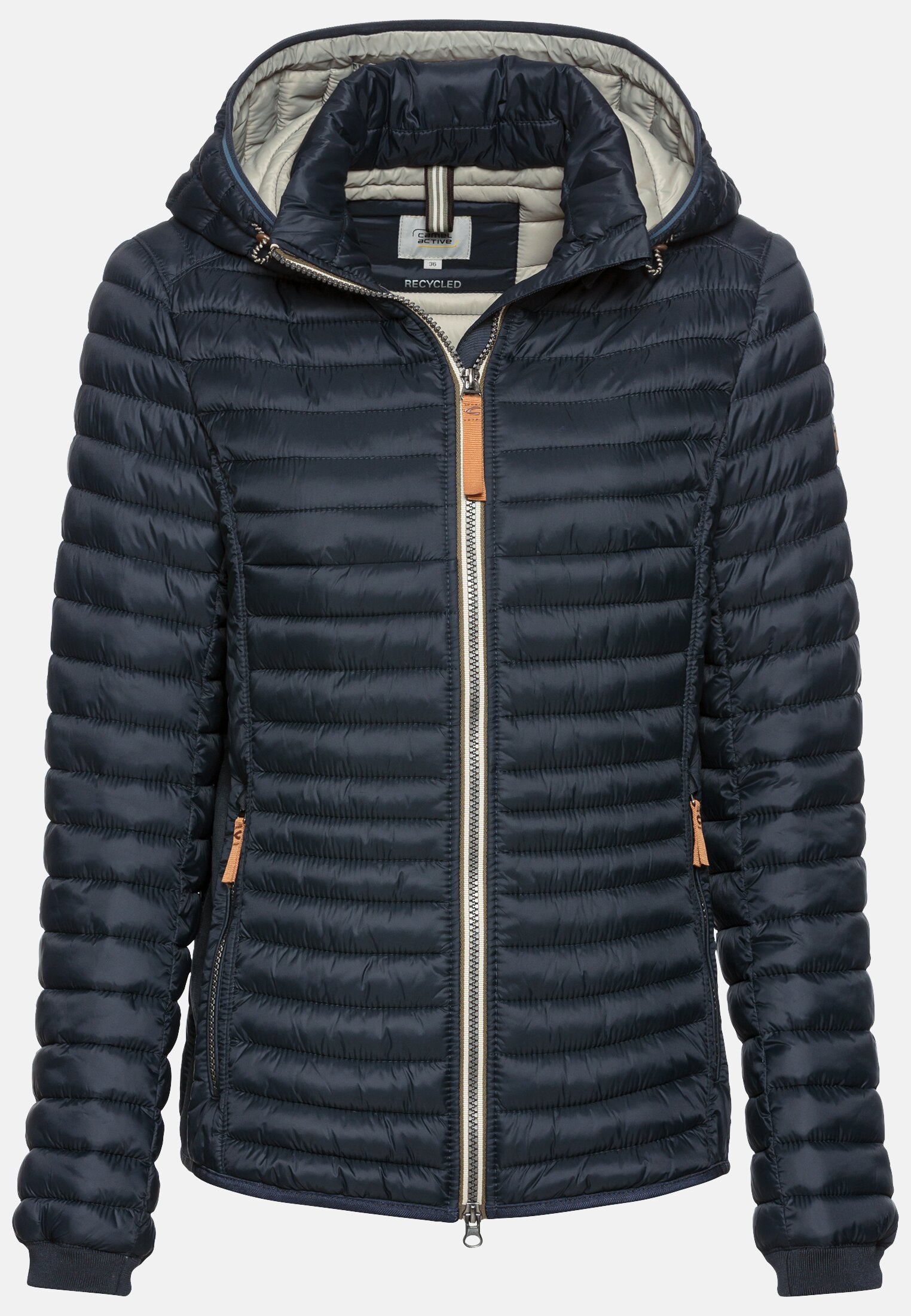 Women Lightweight quilted jacket made from recycled polyamide Dark Blue frontal front