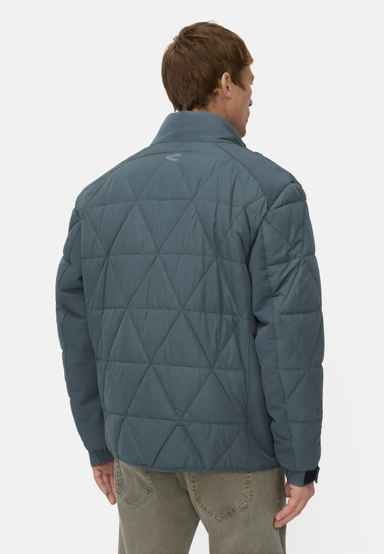 Men Blouson with water-repellent function Ink blue worn back