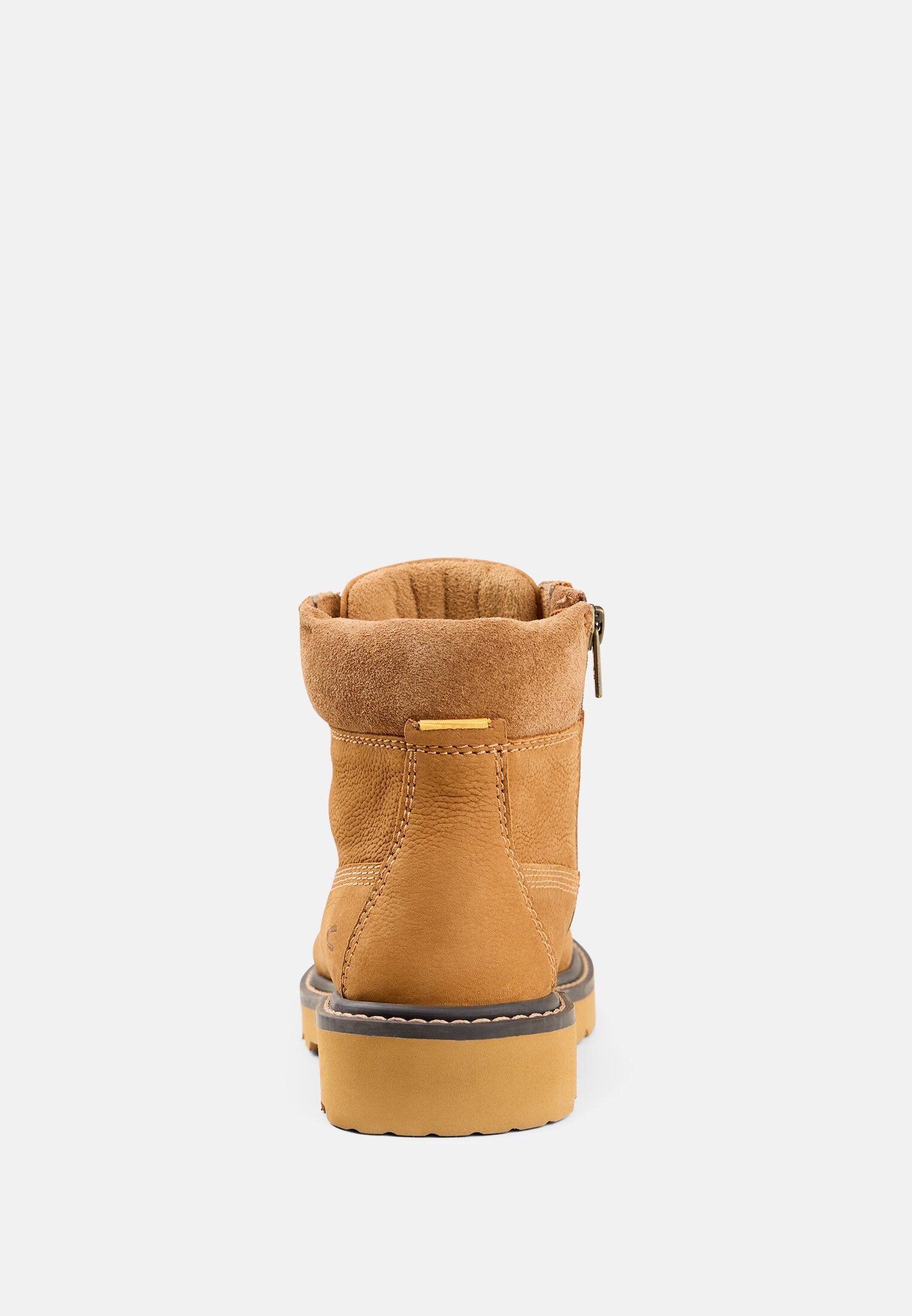 Women Lace-up boots made from nubuck leather Light brown front close