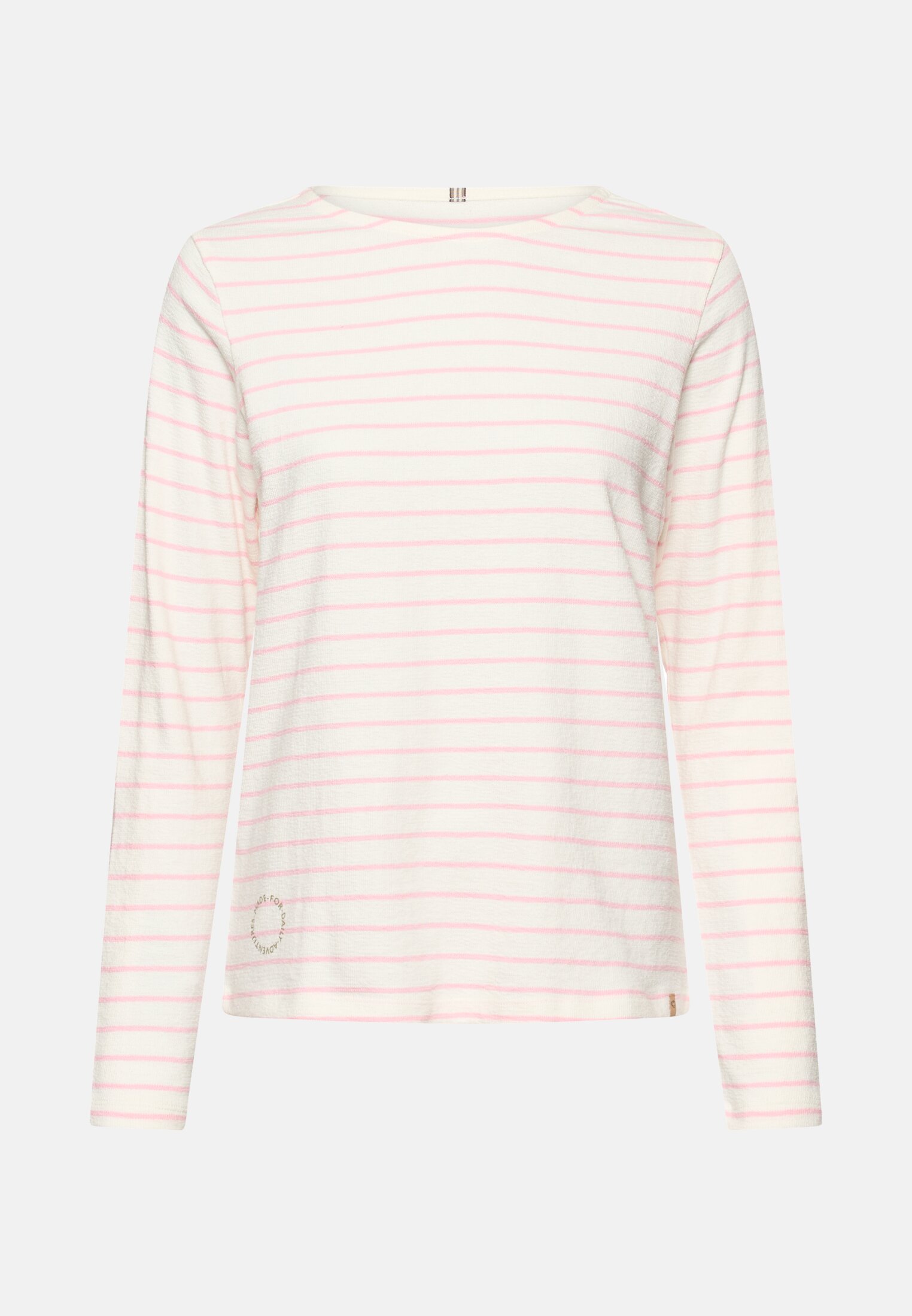 Vrouwen Lange mouwen T-shirt van puur katoen Rosa frontaal voor