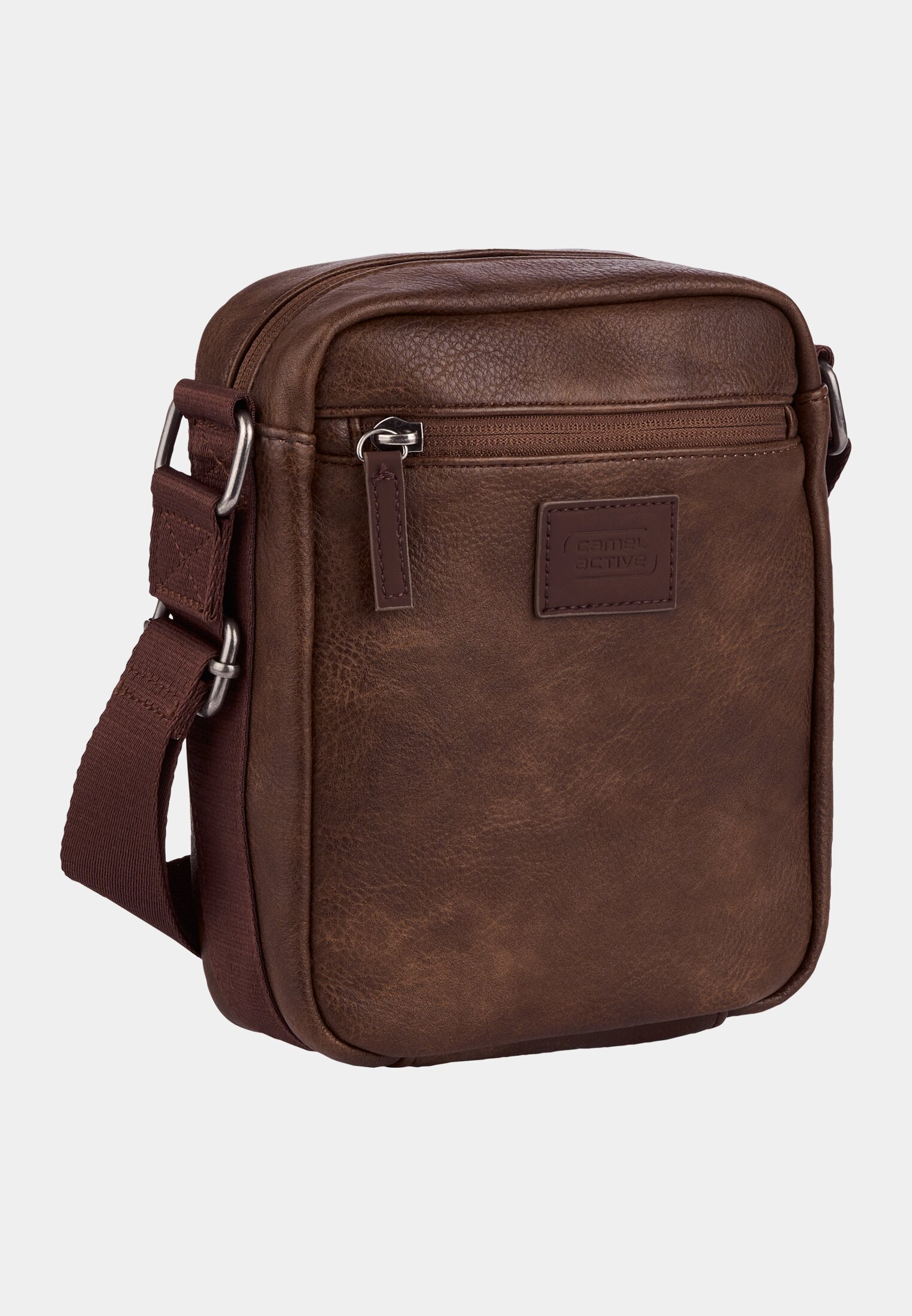 Men TRACES shoulder bag with adjustable shoulder strap Brown frontal back