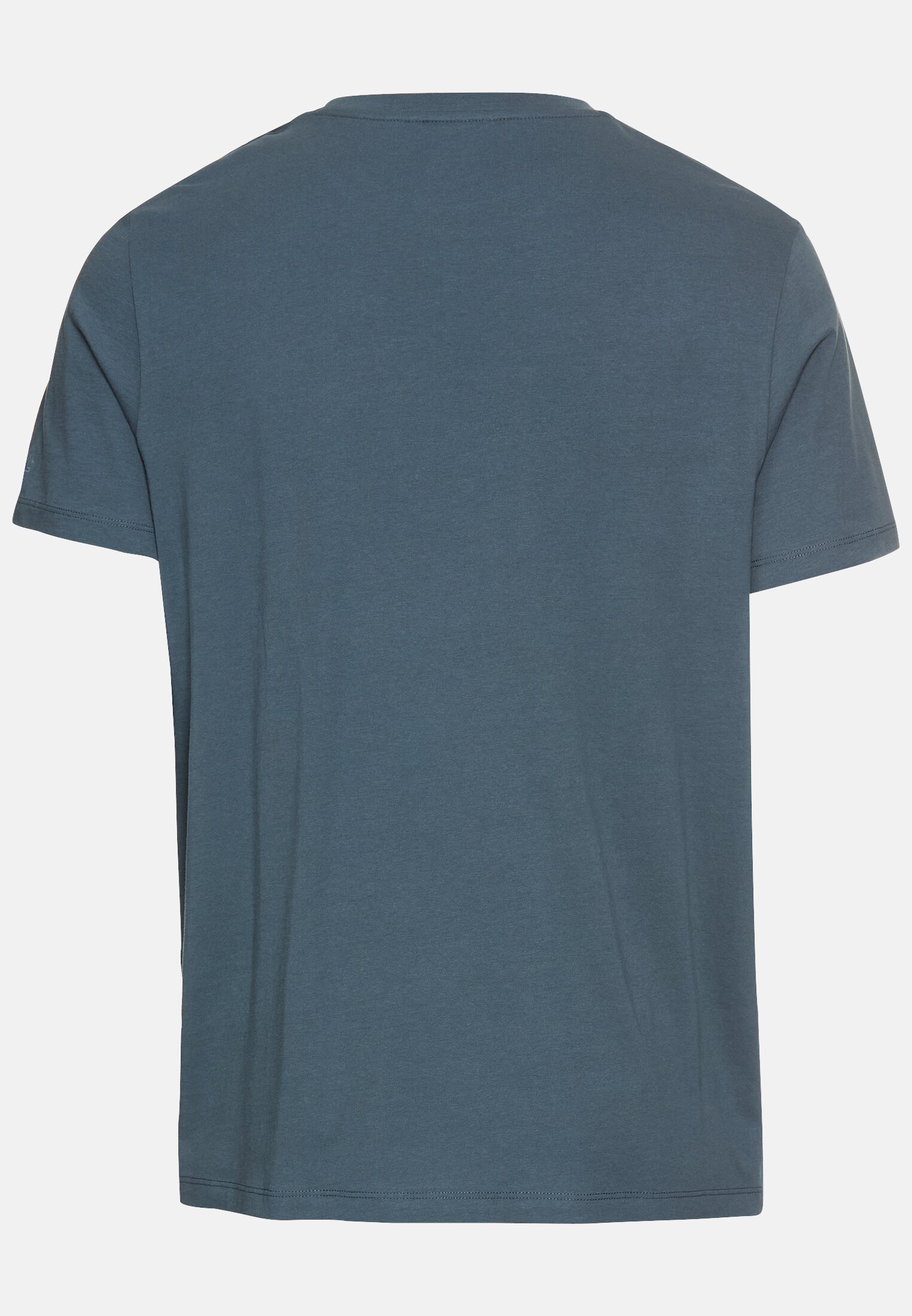 Herren T-Shirt mit Rundhalsausschnitt Tintenblau frontal hinten