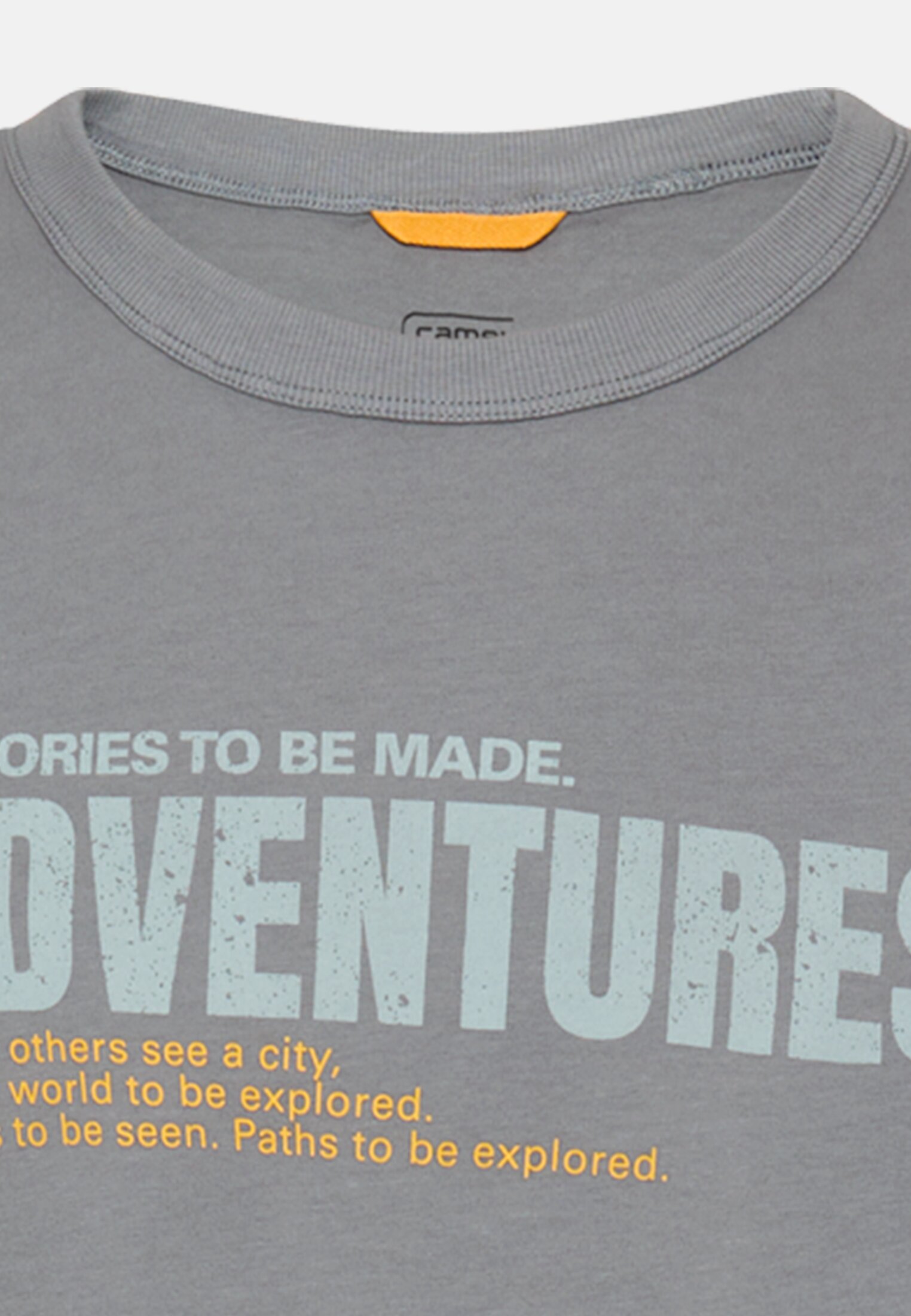 Damen T-Shirt mit Backprint Sturmblau vorne nah