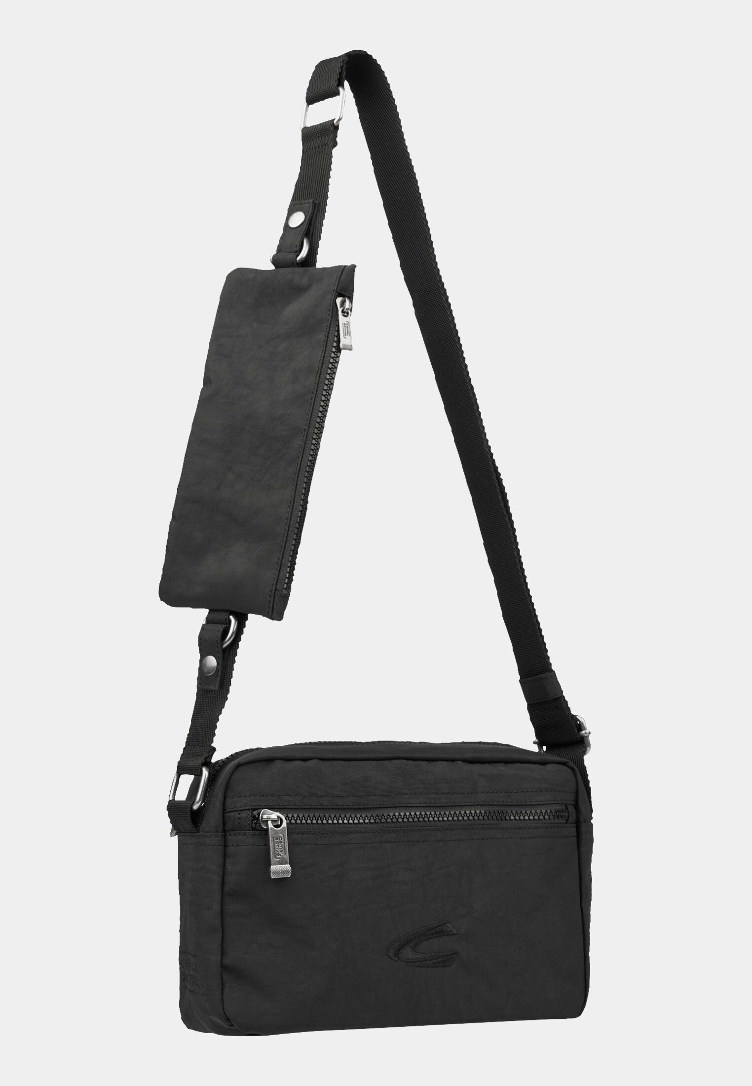 Men Shoulder bag with adjustable shoulder strap Black frontal front