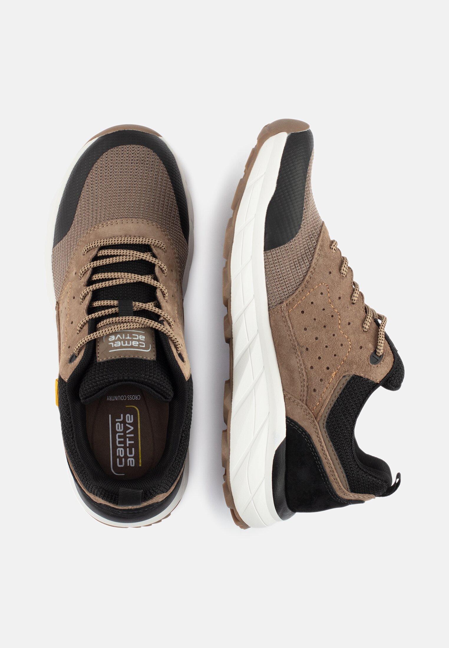 MI_54CCA09-0347-491_1G-00 Men Sneakers made of nubuck leather and textile Brown frontal top
