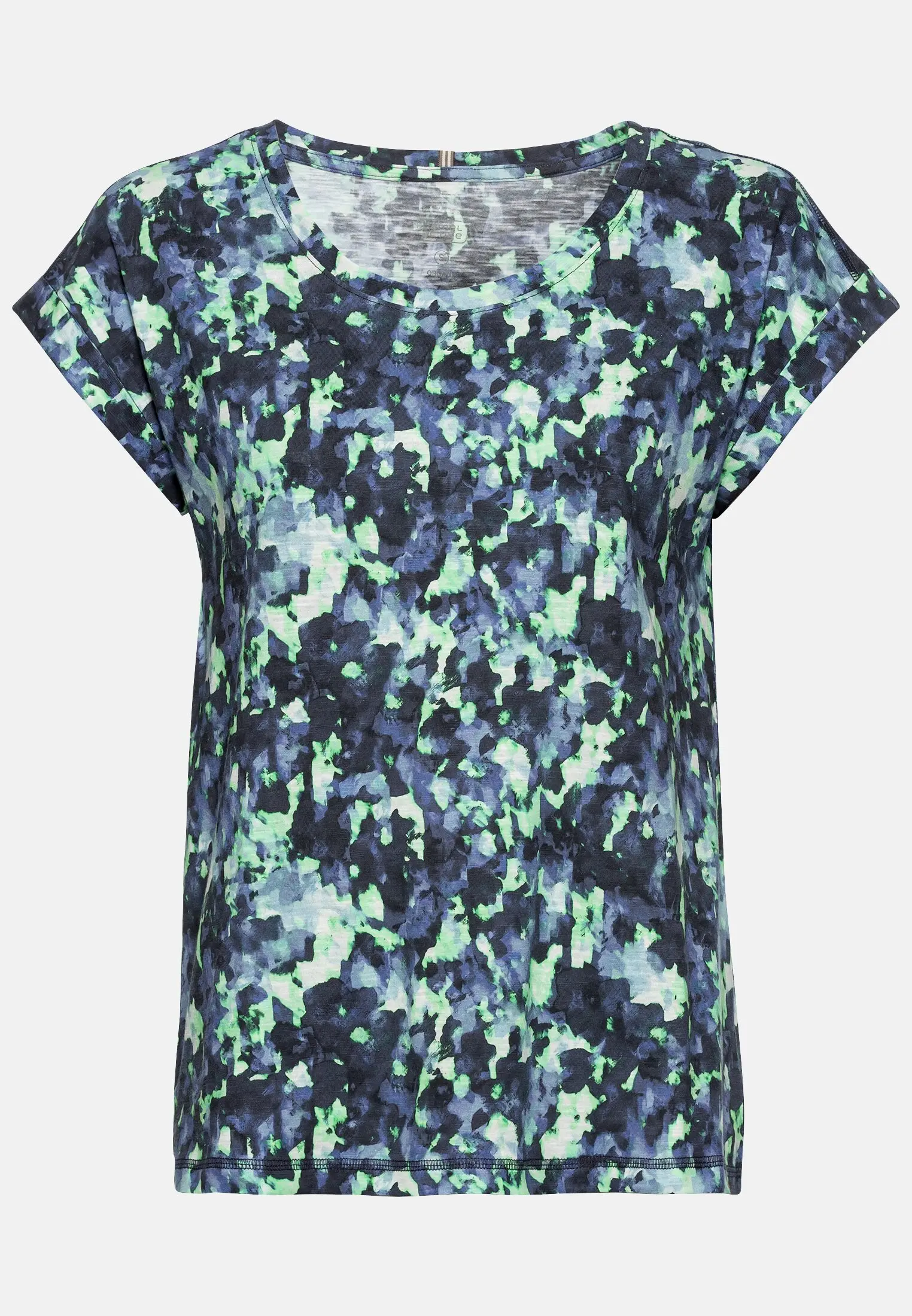 Allover-Print Shirt für Damen in Blau-Grün | XS