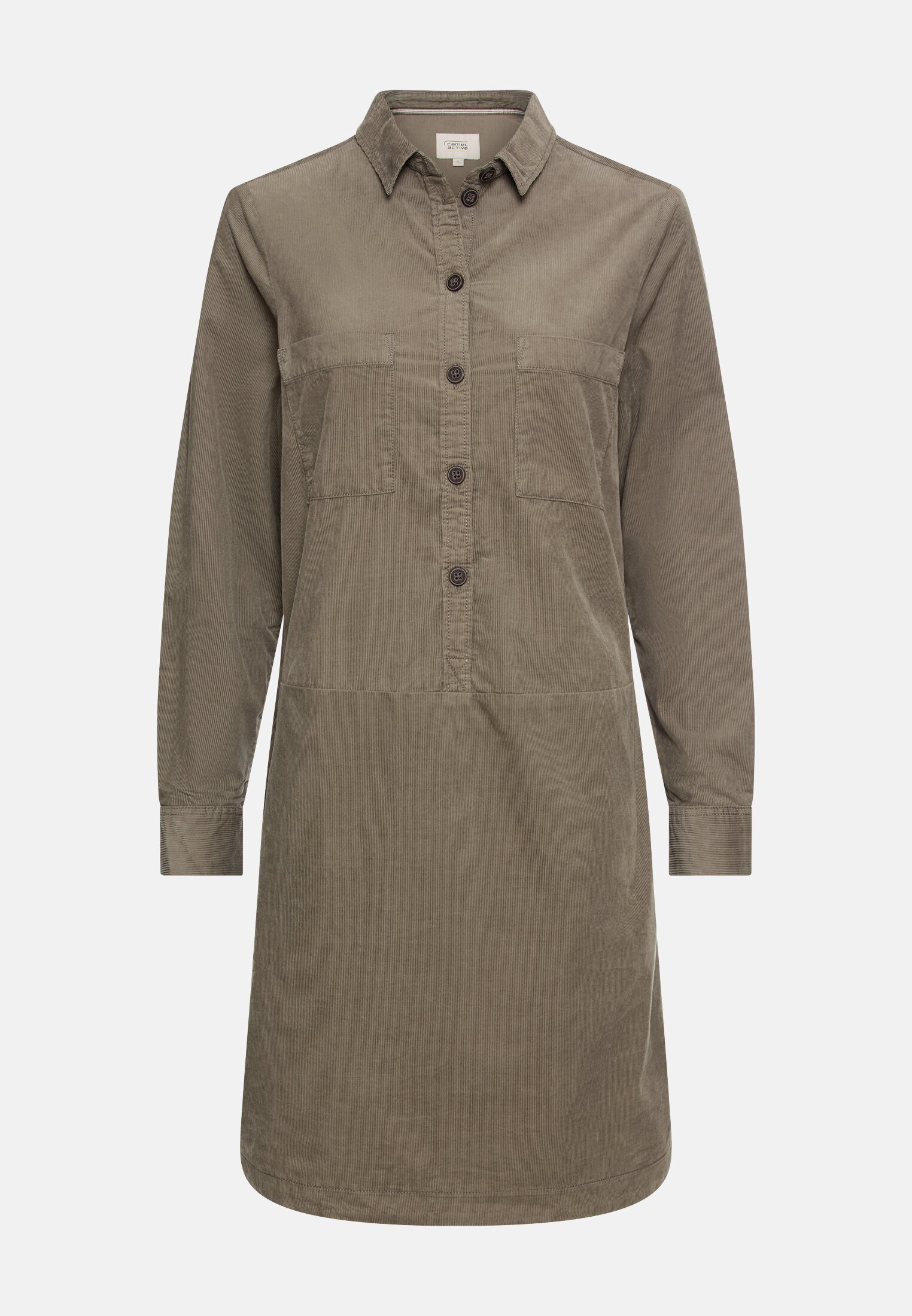 Women Dress made of pure cotton Gray - Green frontal front