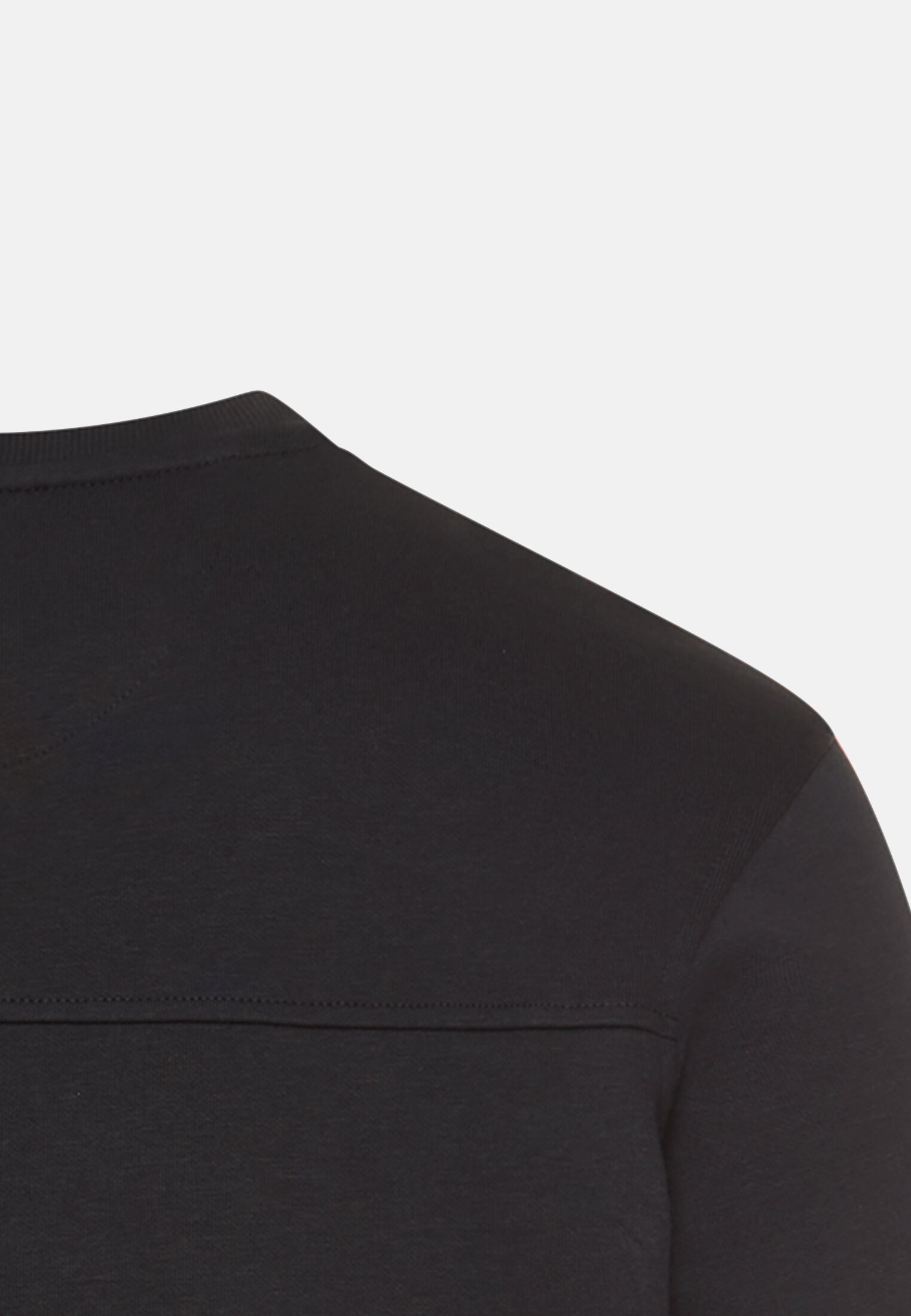 Heren Sweatshirt van katoenmix Zwart achter dichtbij