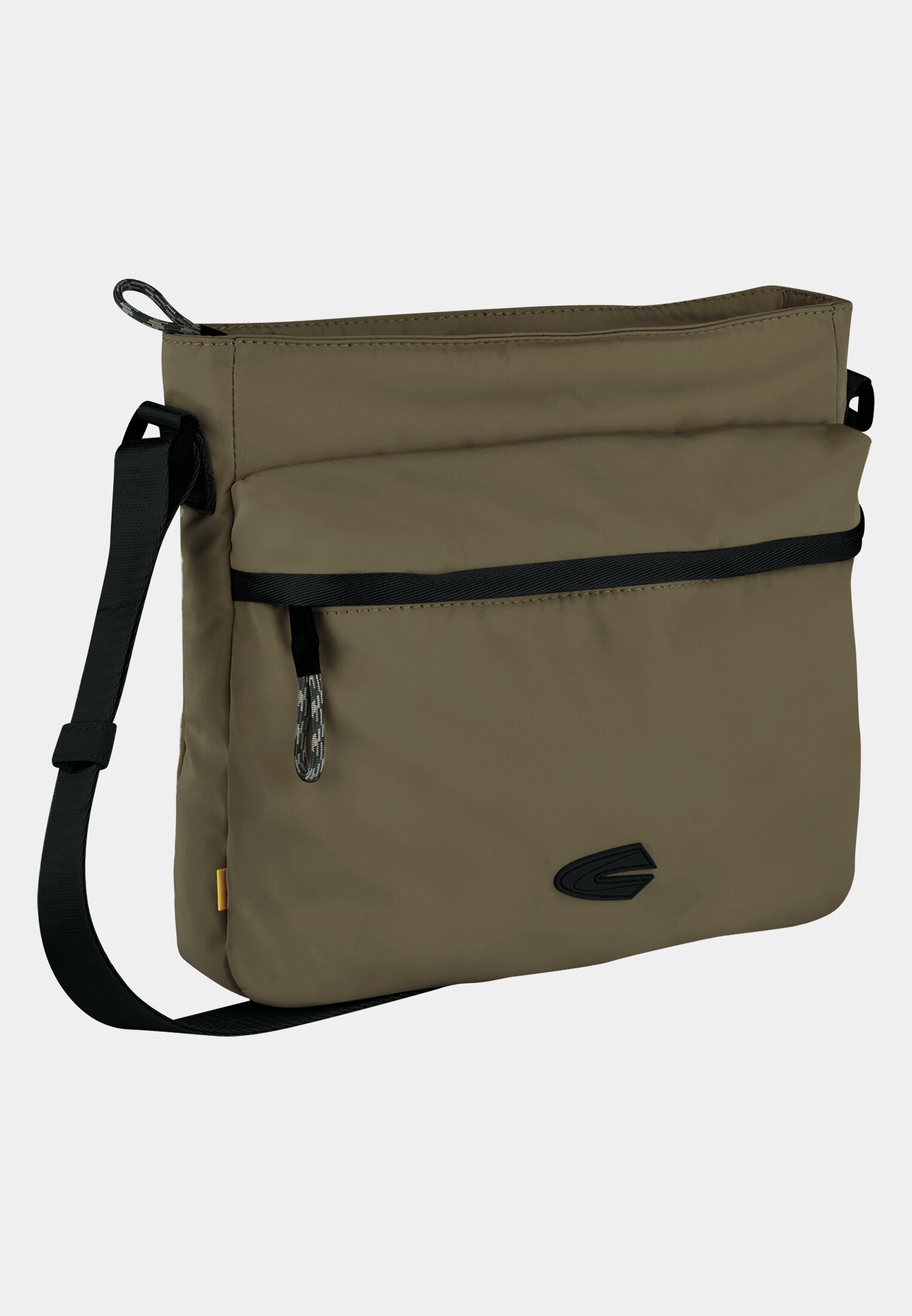 Men TERRA Cross Bag made from recycled nylon Khaki frontal front