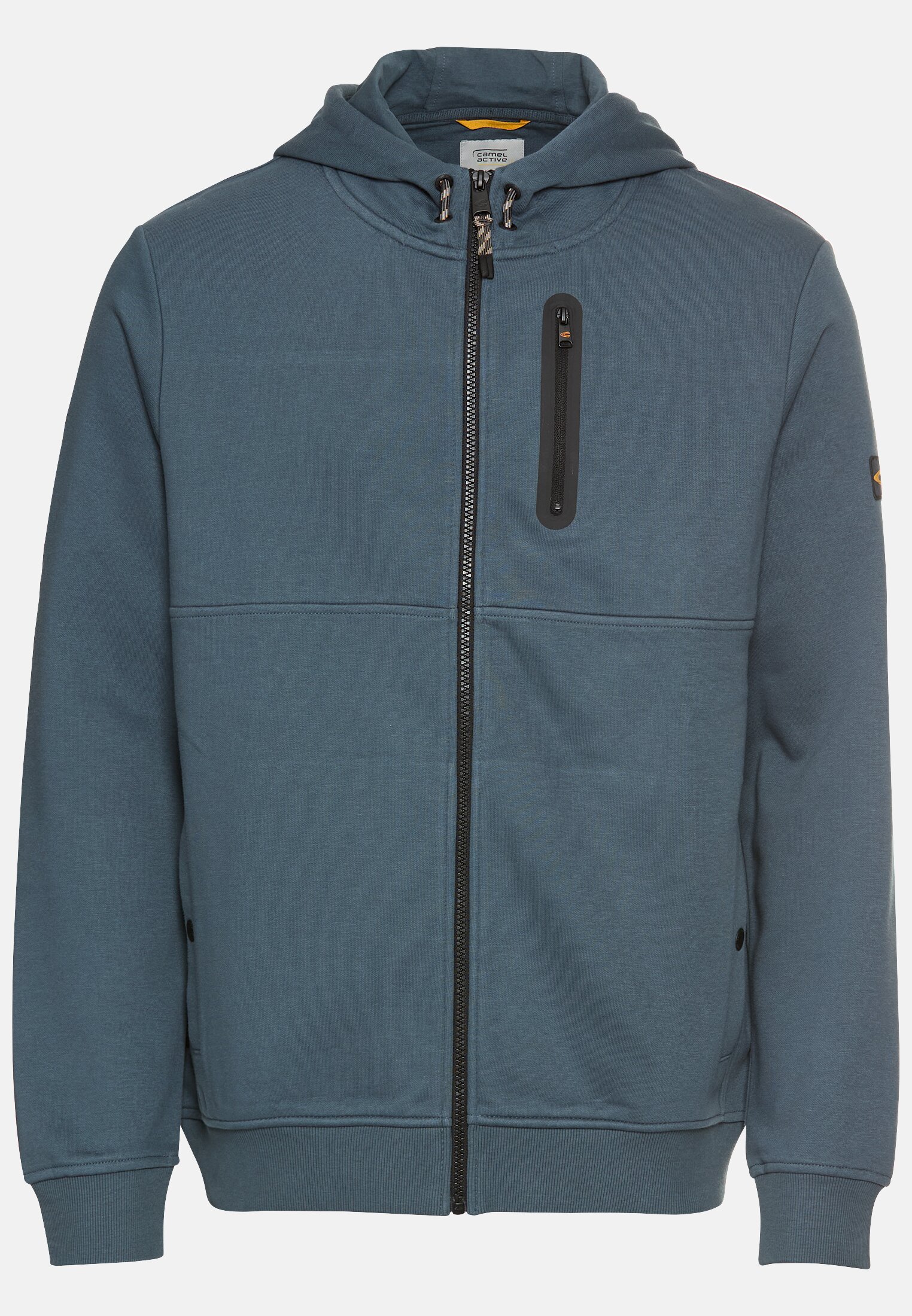 Herren Sweatjacke mit Kapuze Tintenblau frontal vorn
