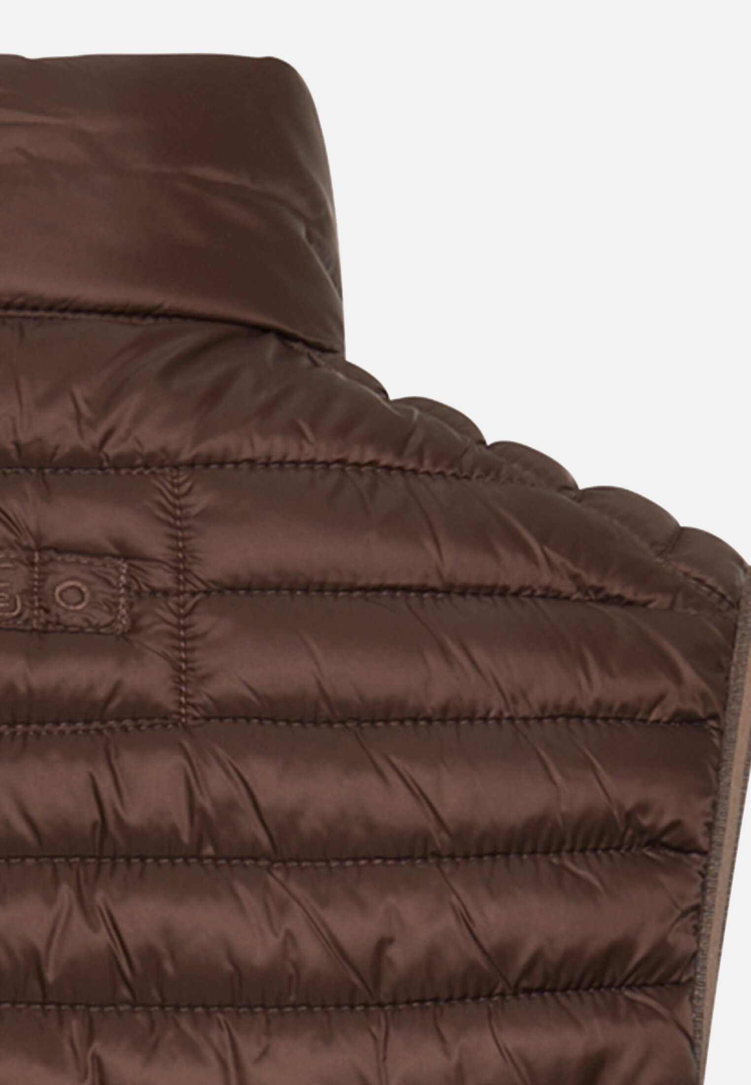 Women Windproof vest with two inner pockets Brown close back