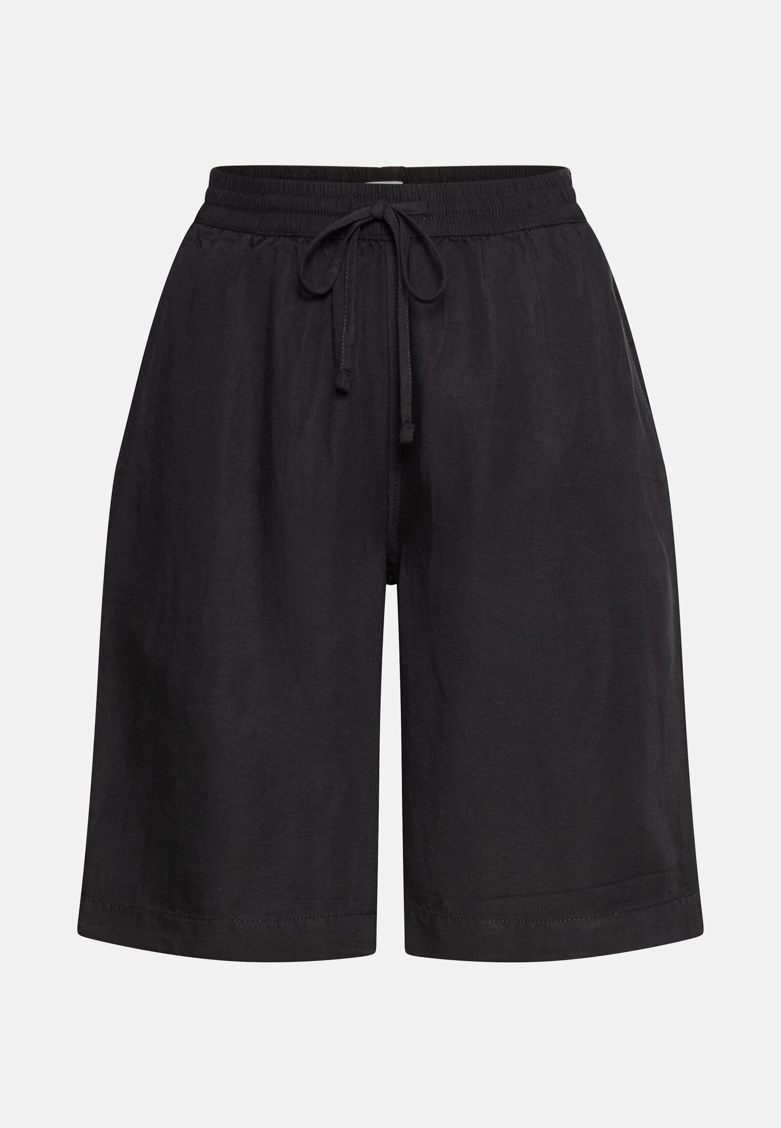 Damen Bermuda Shorts mit Tunnelzug Kaviar frontal vorn