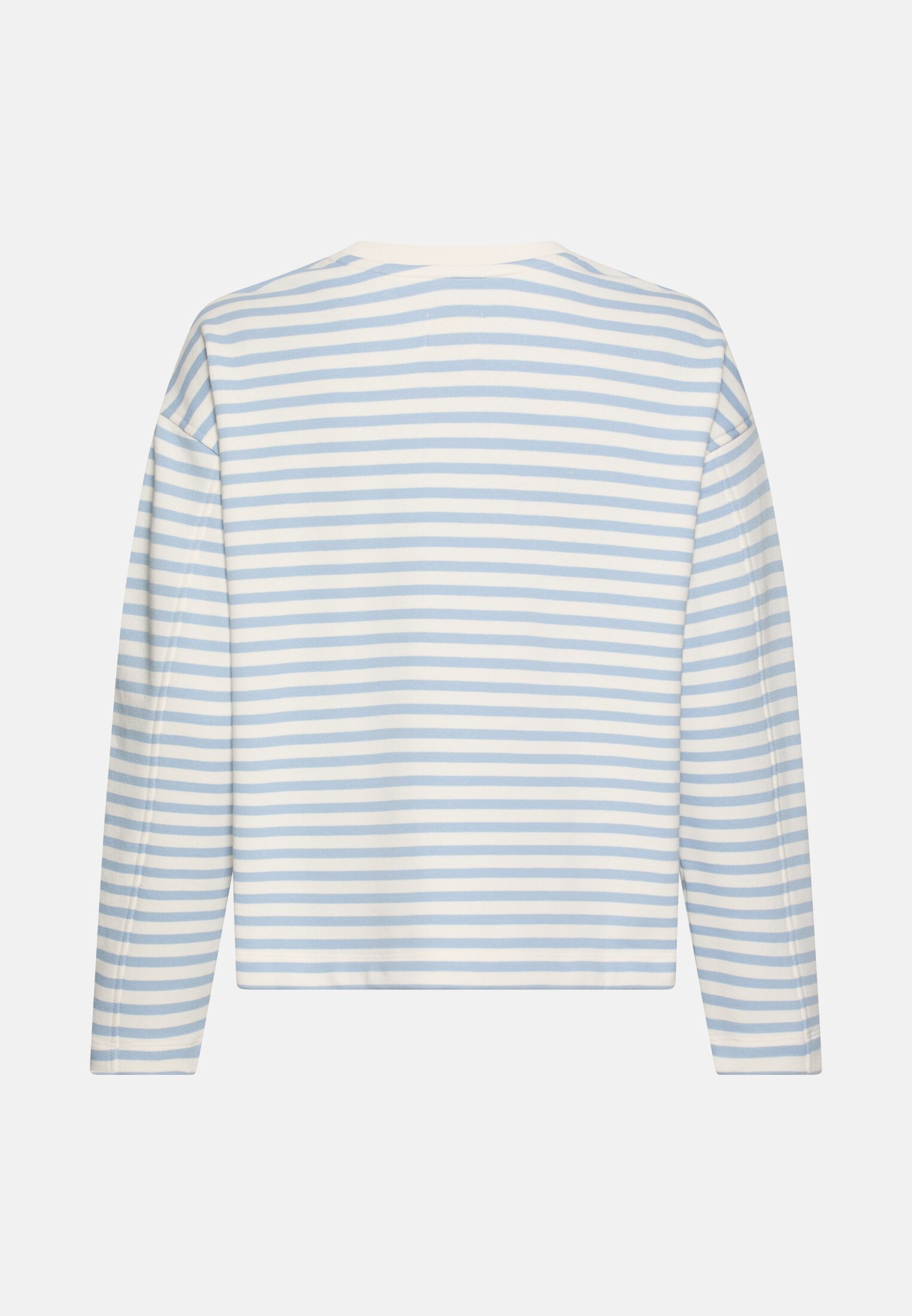 Damen Sweatshirt aus 100% Baumwolle Hellblau frontal hinten