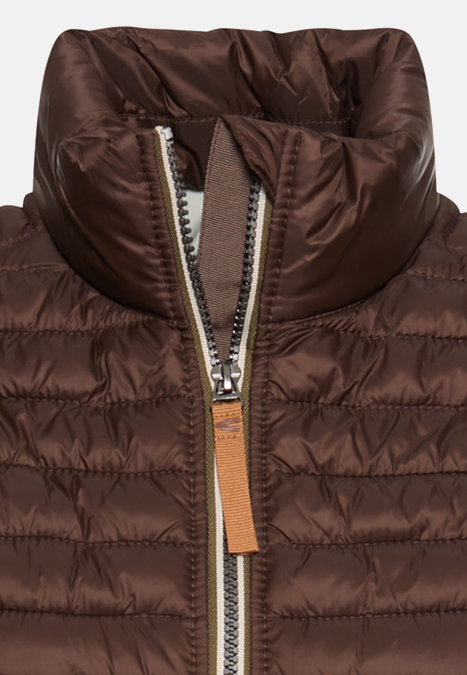 Women Windproof vest with two inner pockets Brown front close