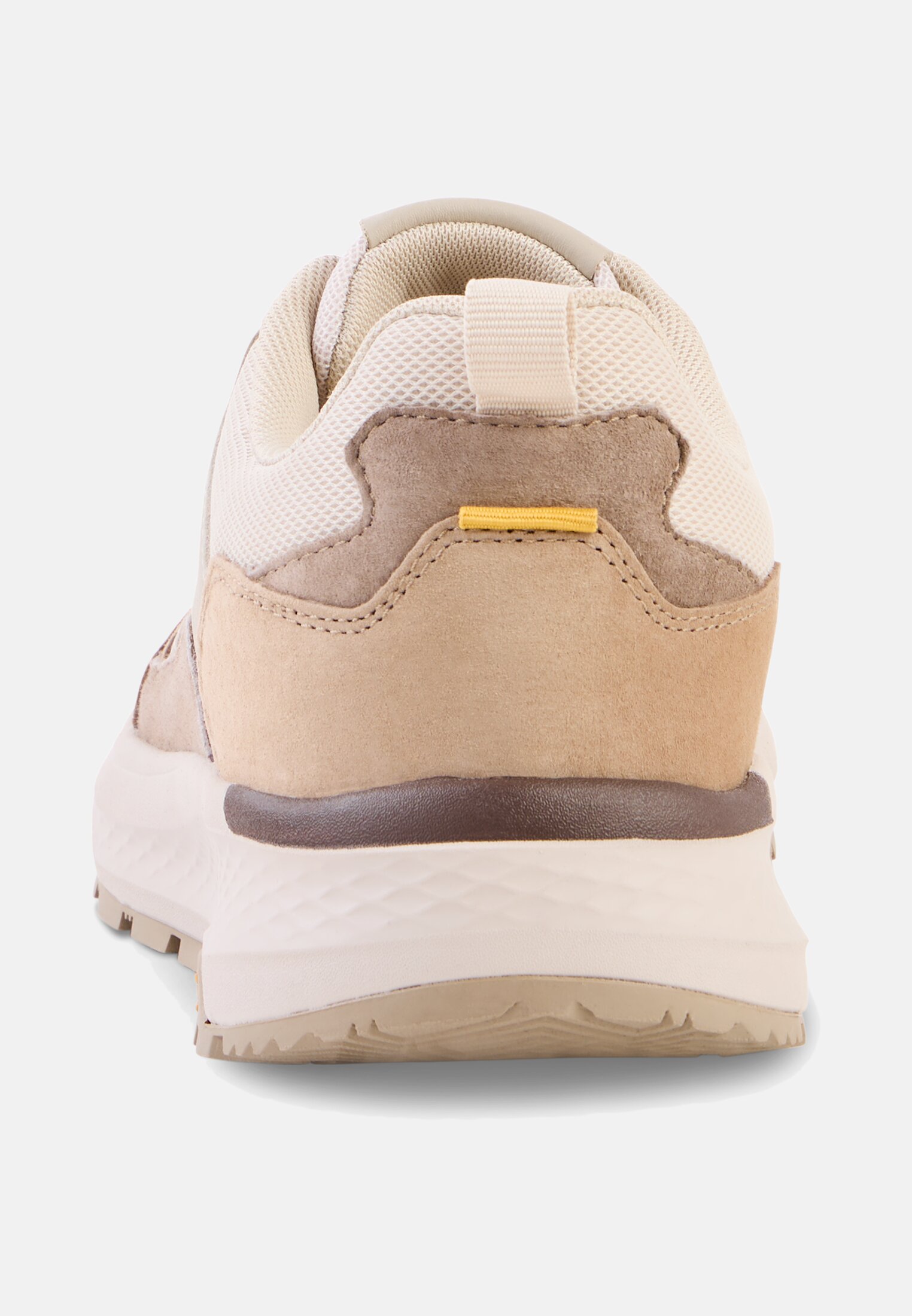 Men Casual sneaker in leather textile mix Beige front close