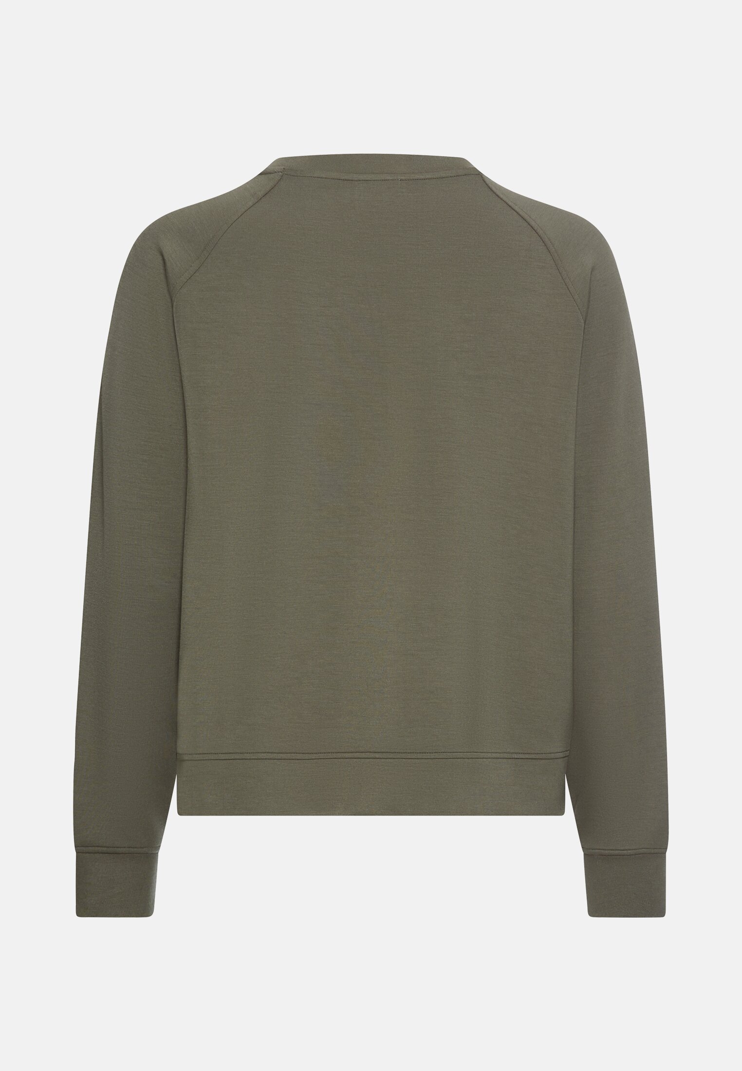 Damen Sweatshirt mit Raglanärmeln Dunkelgrün frontal hinten