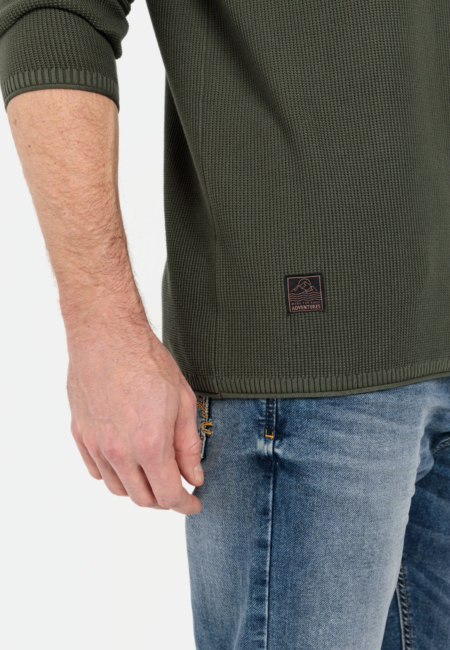 Feinstrickpullover für Herren in Dunkelgrün | M 