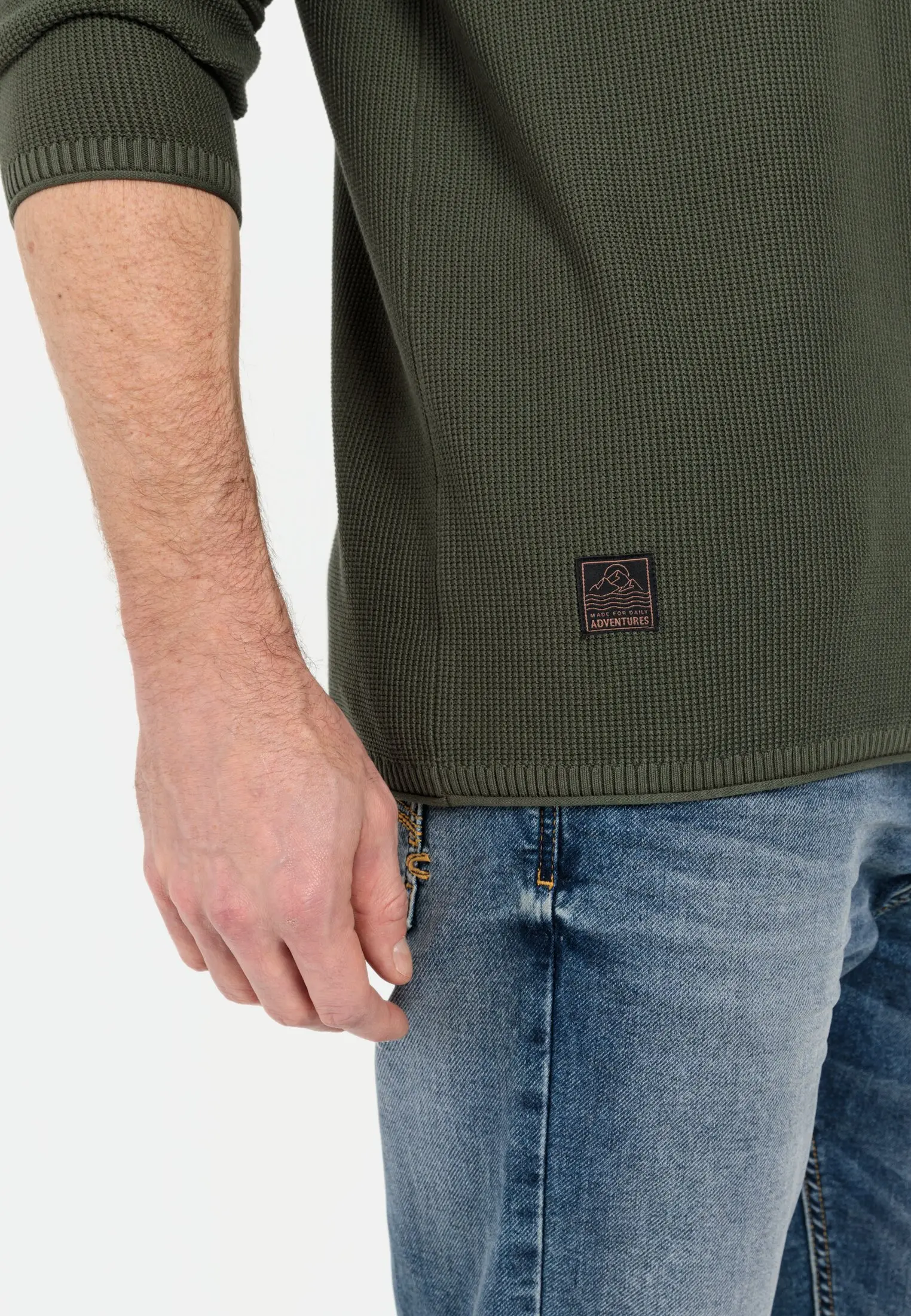 Feinstrickpullover für Herren in Dunkelgrün | M