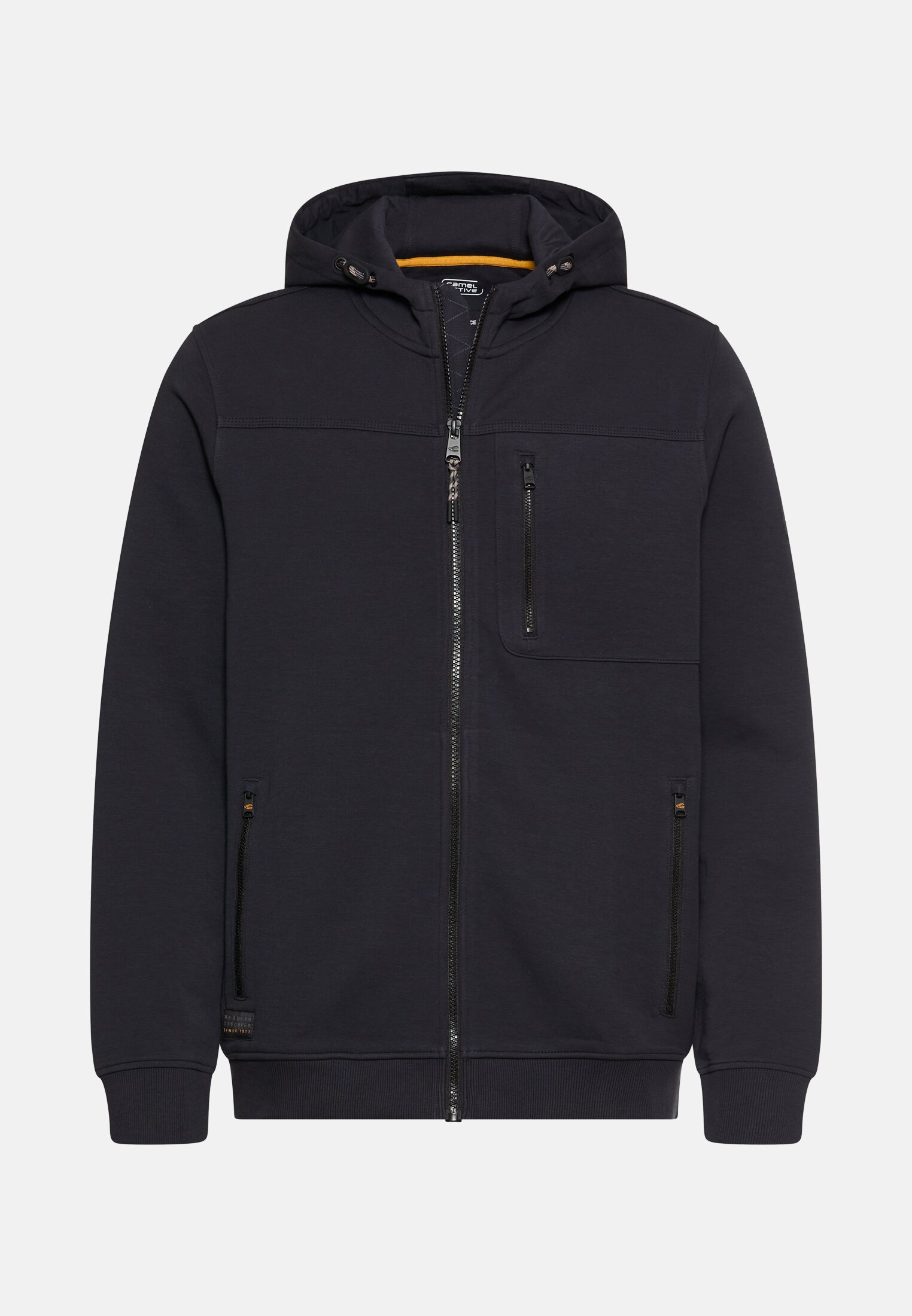 Men fleXXXactive® Sweat Jacket with a hood Dark Navy frontal front