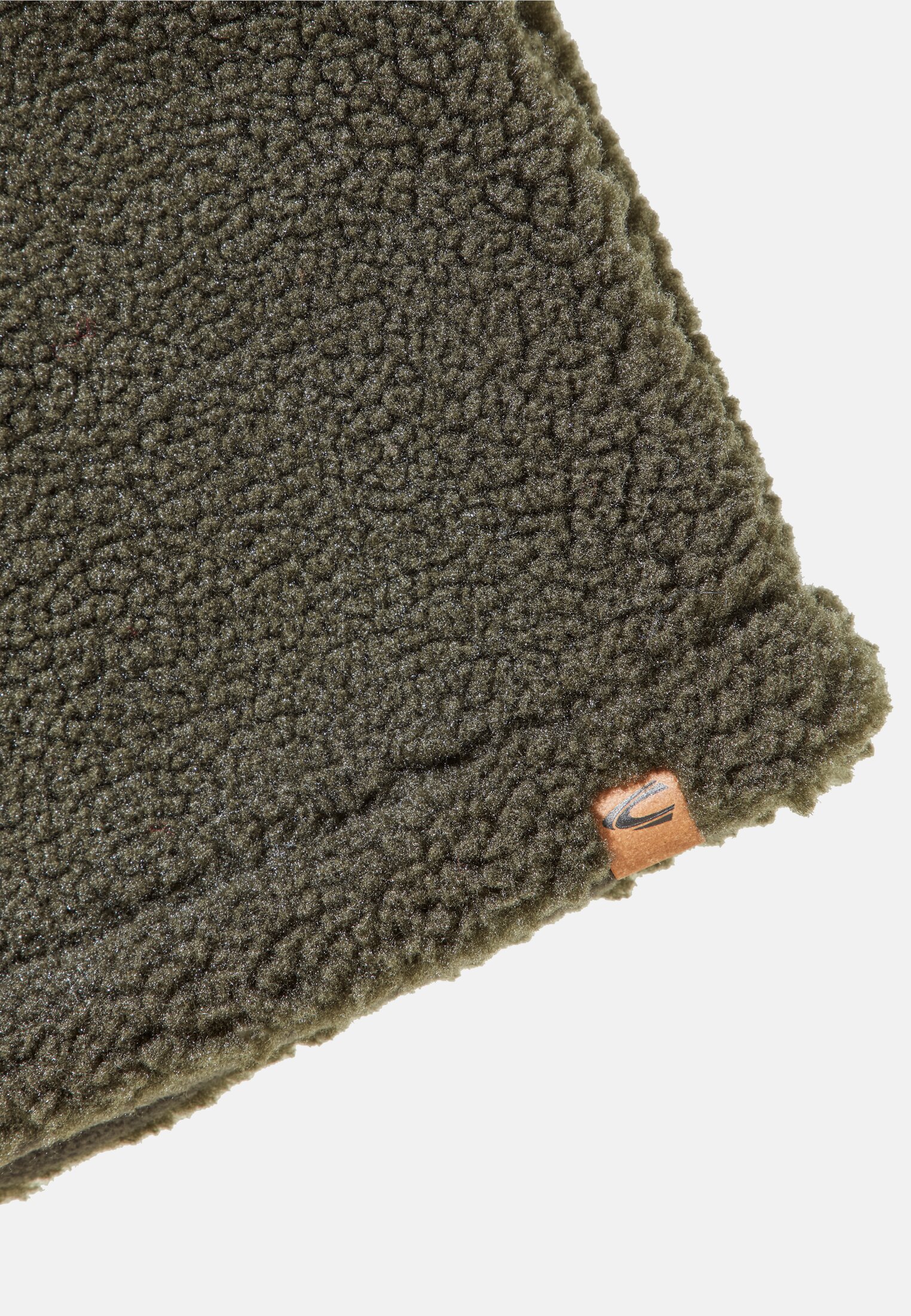 Women Tunnel scarf made from soft polyester Dark Green close back