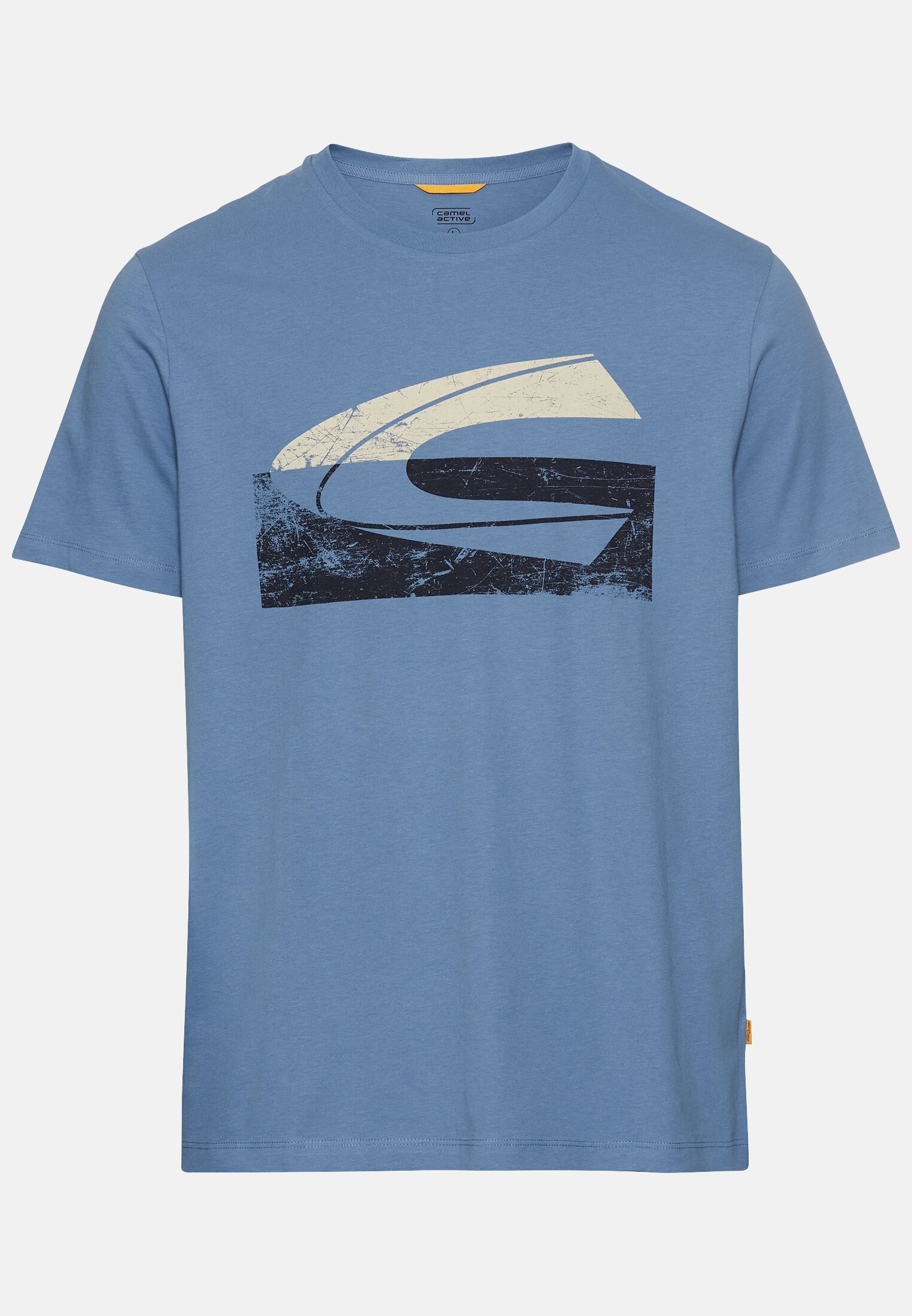 MI_0970F-5T94-40_0G-00 Herren T-Shirt mit Print Elemental Blau frontal vorn
