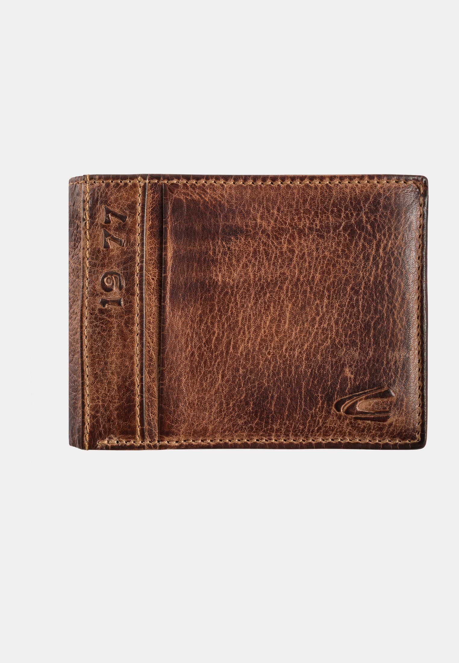 Men Wallet made from genuine leather Brown frontal front