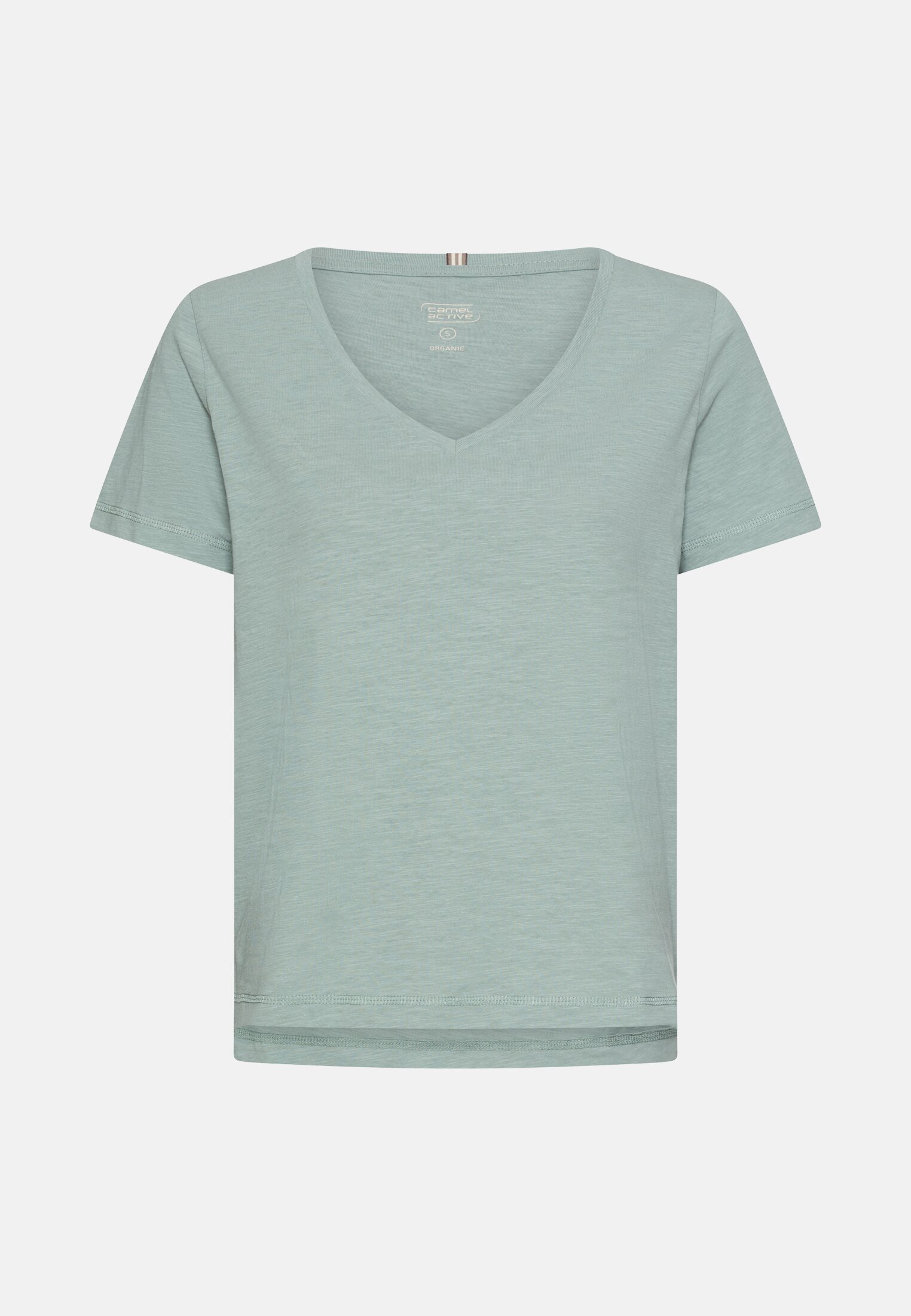 Damen T-Shirt aus 100% Baumwolle Jadeblau frontal vorn