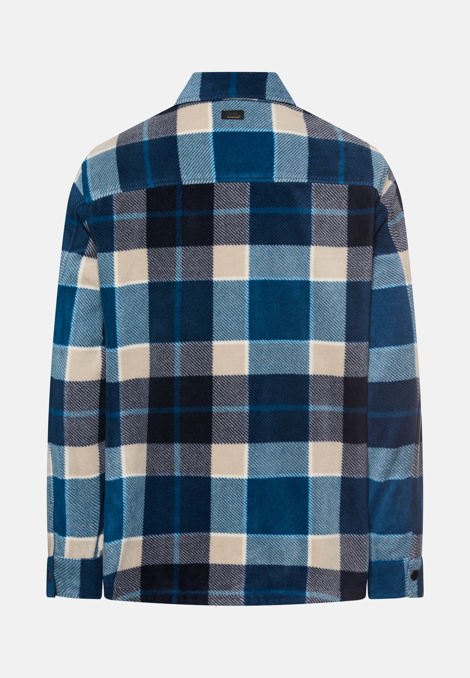 Men Overshirt with pockets Water Blue frontal back