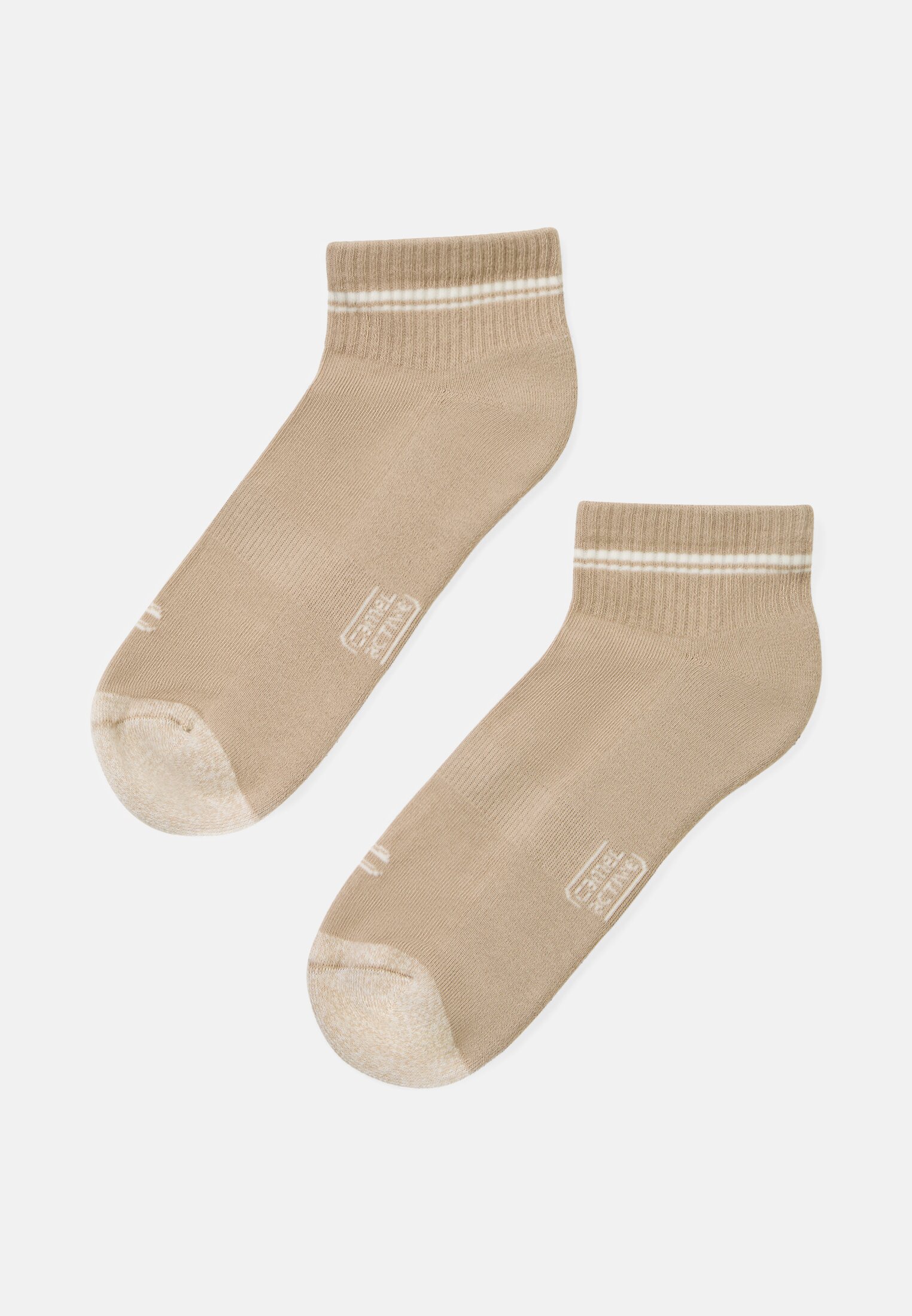 Heren Sneakersokken van een katoenmix Beige front dichtbij