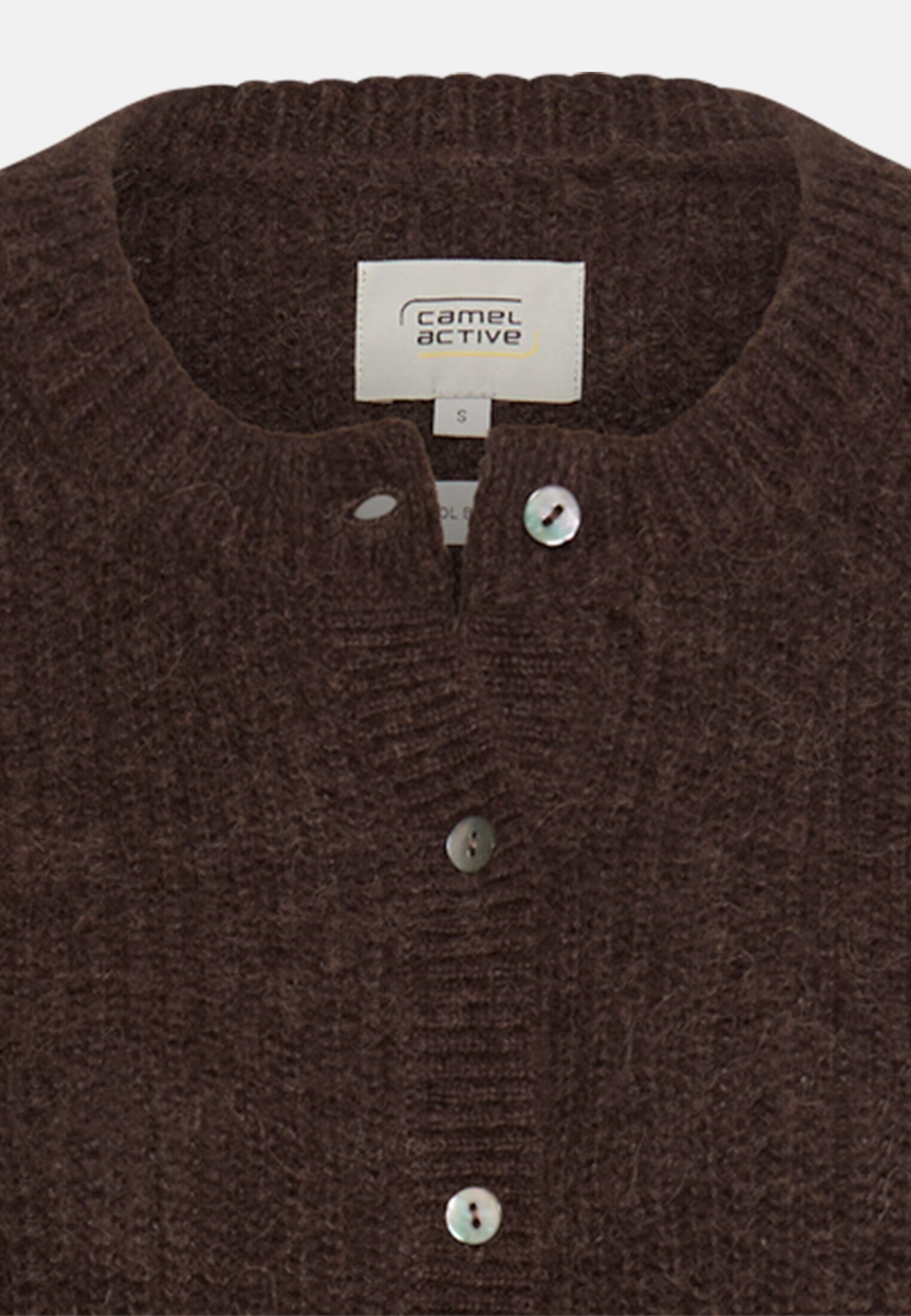 Women Cardigan with straight fit Brown front close