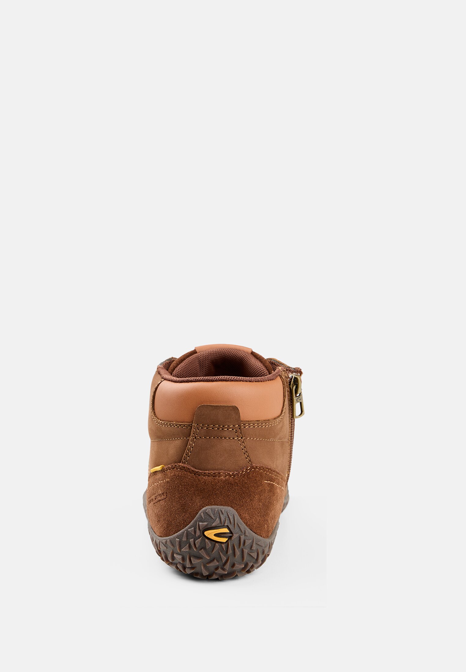 Men Leather Sneaker with warm lining Brown front close