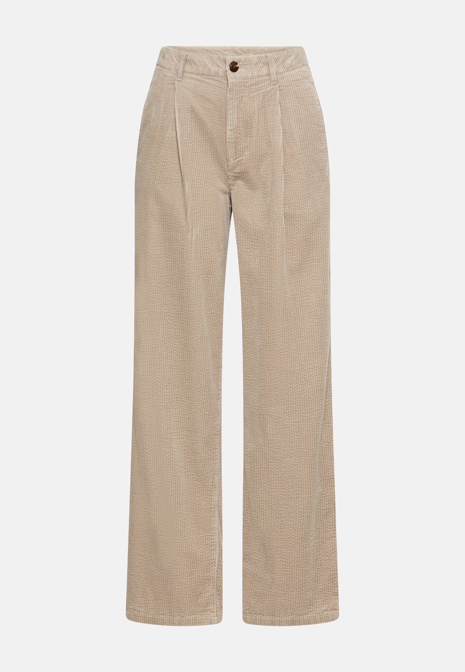 Damen Relaxed Fit Chino Hose aus Baumwolle Grau frontal vorn