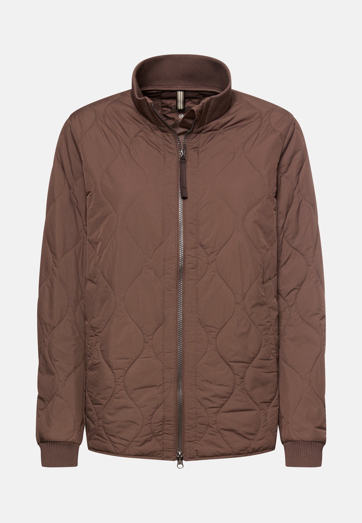 Damen Steppjacke mit Taschen Braun frontal vorn