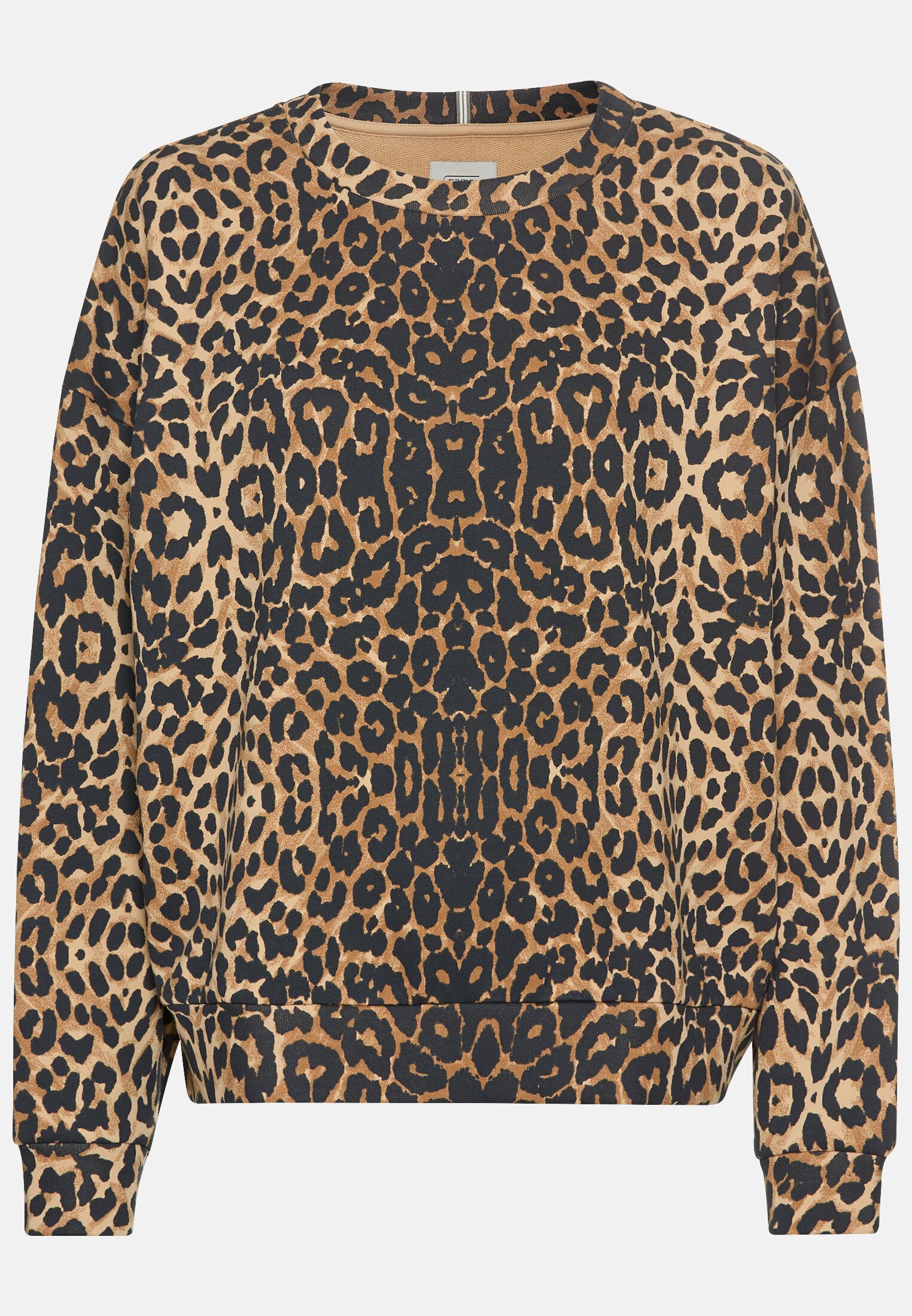Damen Oversized Sweatshirt aus reiner Baumwolle mit Rundhalsausschnitt Leo frontal vorn