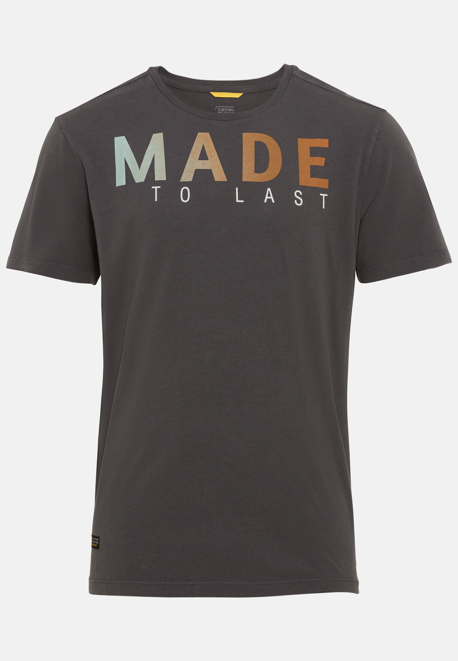 MI_409745-1T17-09_0G-00 Men Organic Cotton short sleeve T-Shirt Dark grey frontal front