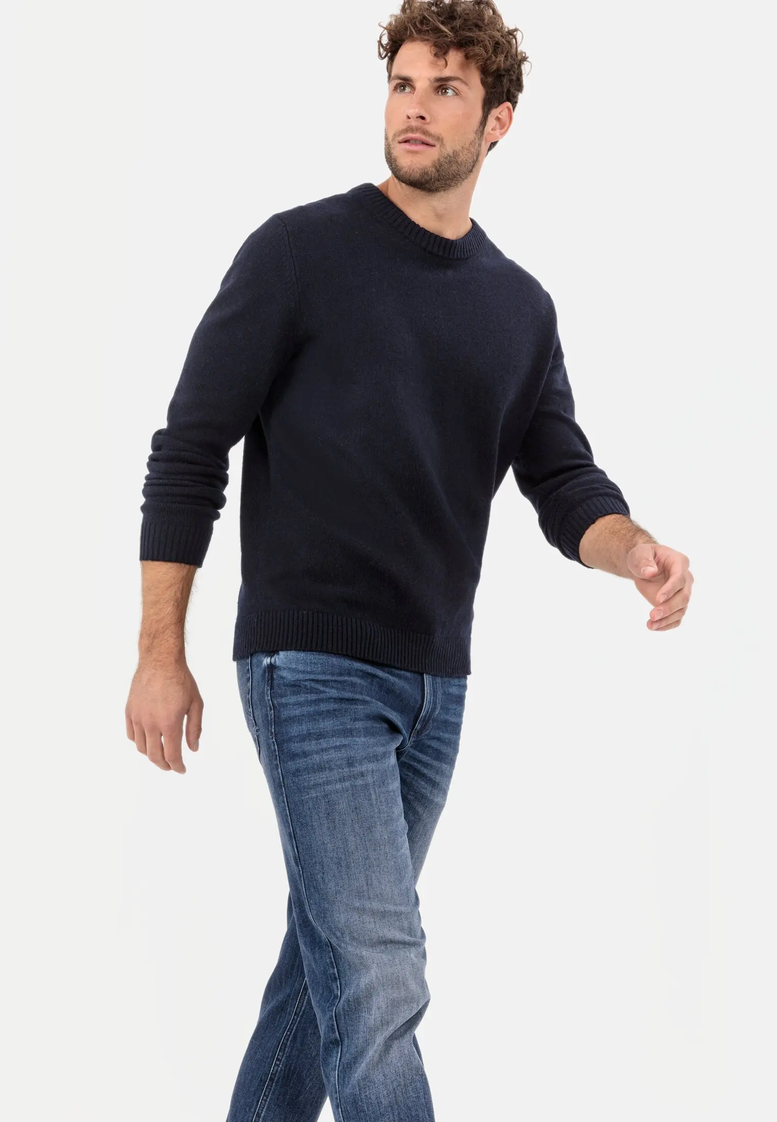 Feinstrickpullover für Herren in Dunkelblau | XL