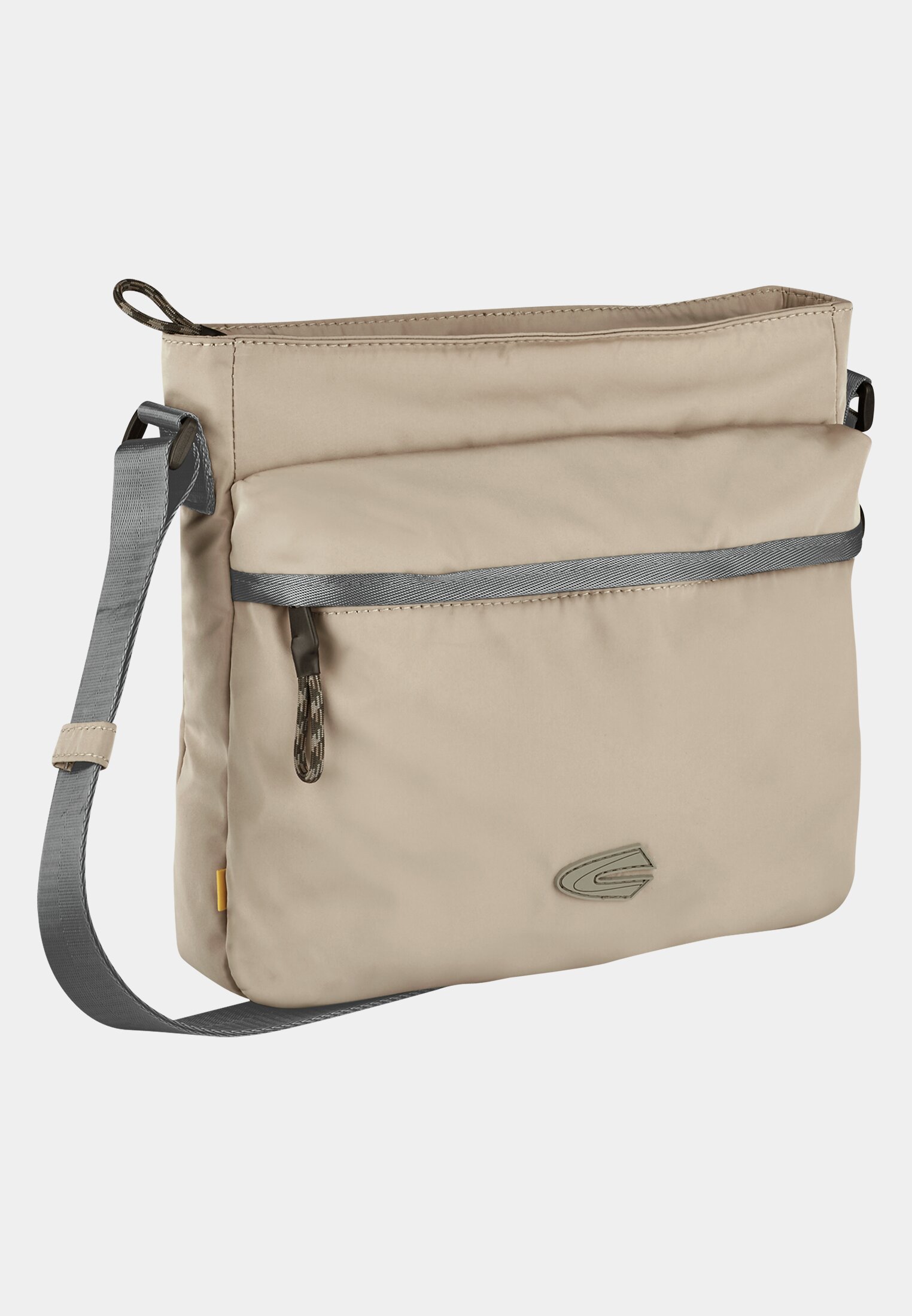 Men TERRA Cross Bag made from recycled nylon Beige frontal front
