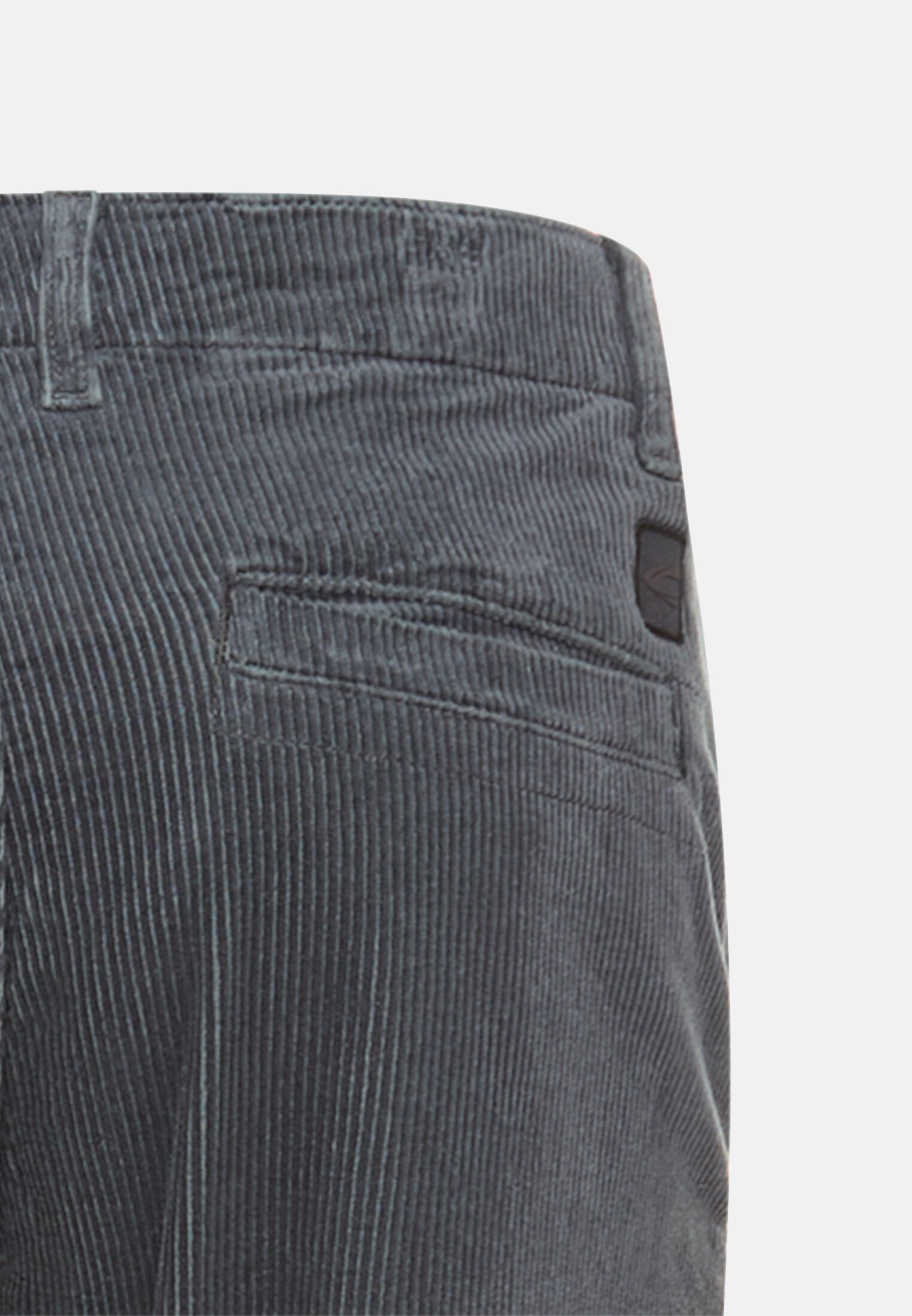 Herren Regular Fit Chino Hose aus Cord Tintenblau hinten nah