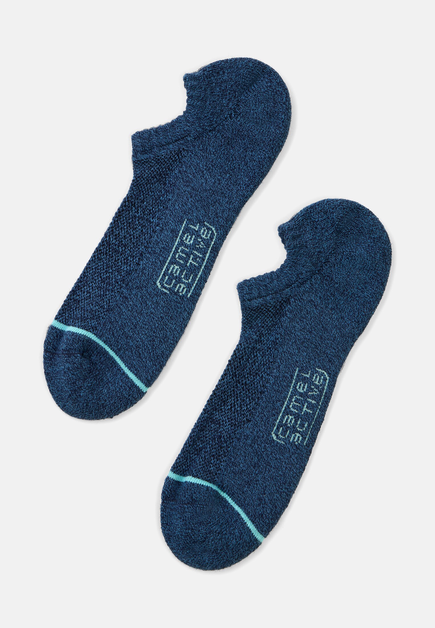 Herren Sneaker-Socken mit Baumwollmix Blau vorne nah
