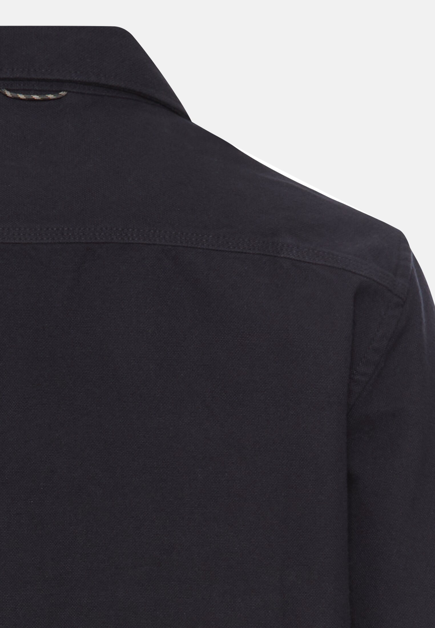 Men Cotton shirt with chest pocket Navy Blue close back