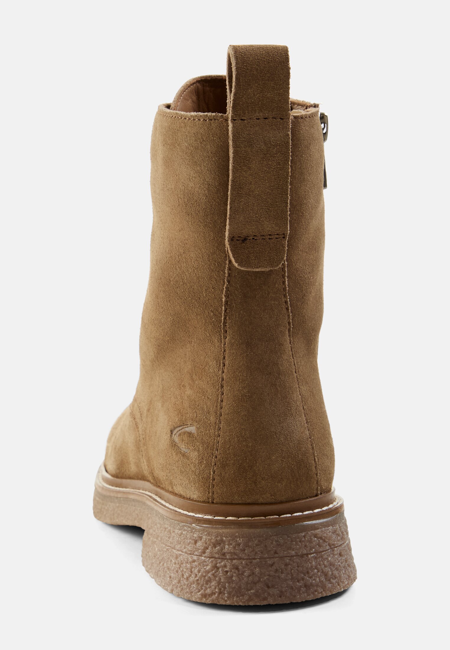 Damen Stiefelette aus echtem Leder Braun vorne nah