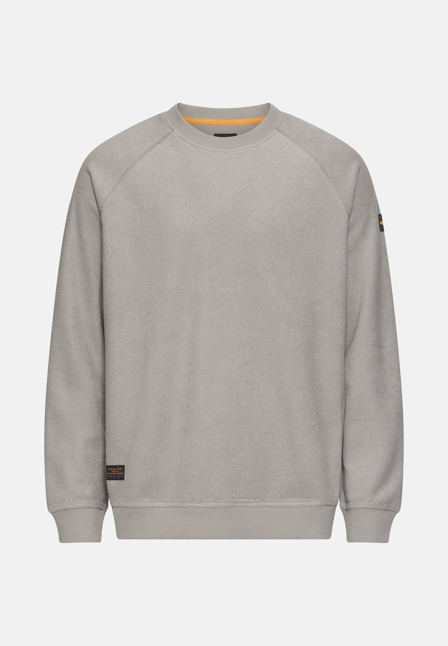 Men Terry sweatshirt with soft inner material Grey frontal front
