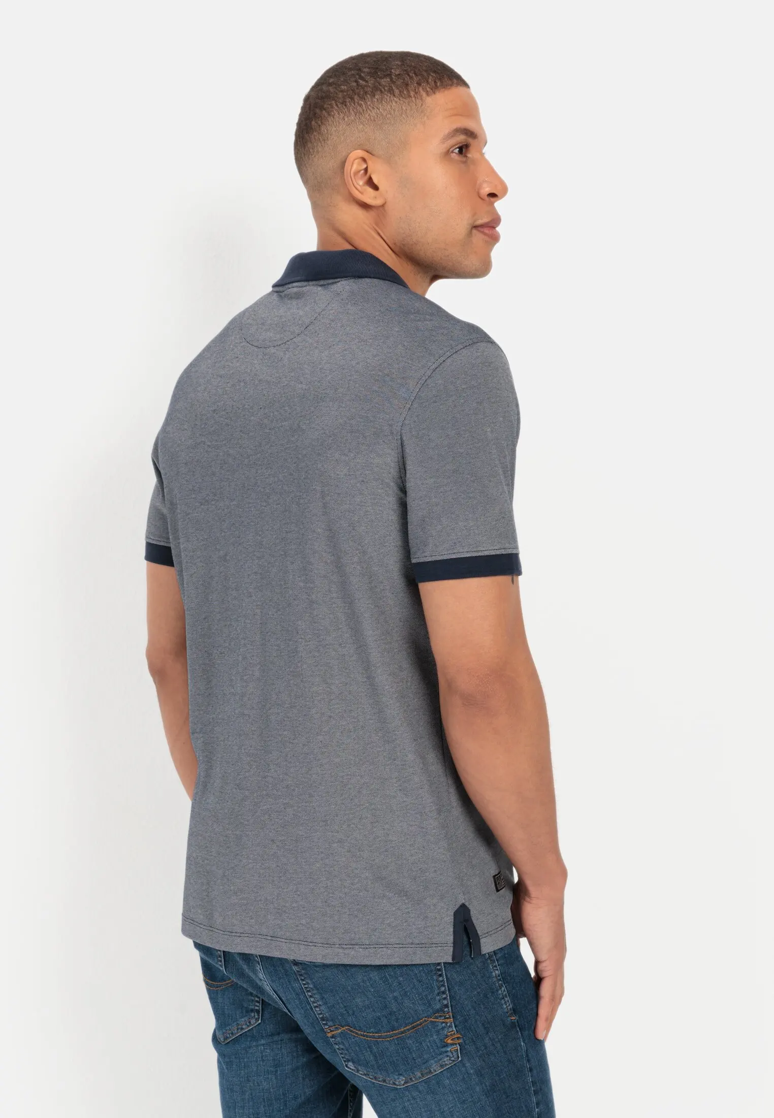 Piqué Poloshirt für Herren in Dunkelblau | M
