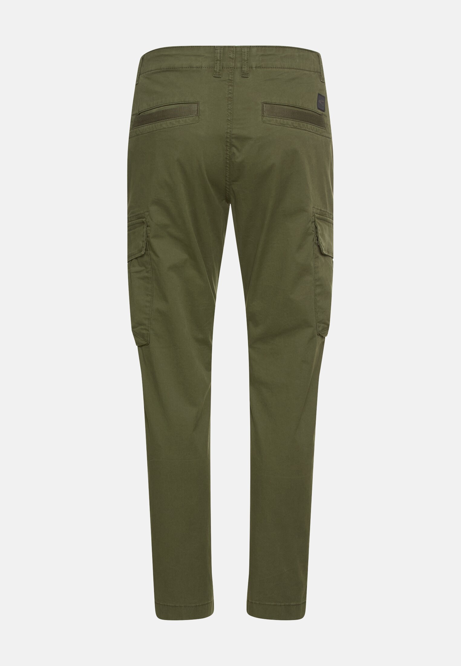 Men Cargo Regular Fit pants made of cottonmix Forest green frontal back