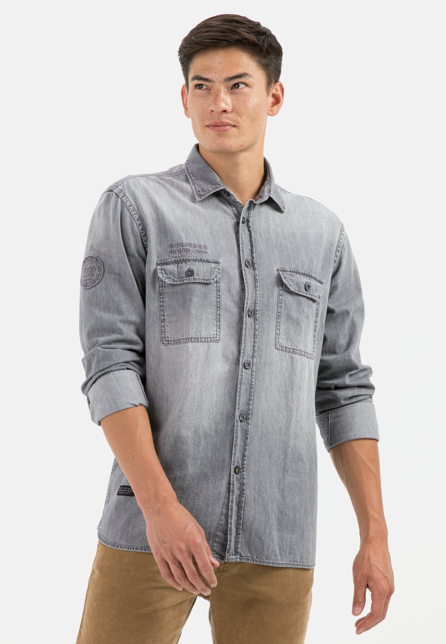 Grau S HERREN Hemden & T-Shirts Jean Rabatt 67 % Colin's Hemd 
