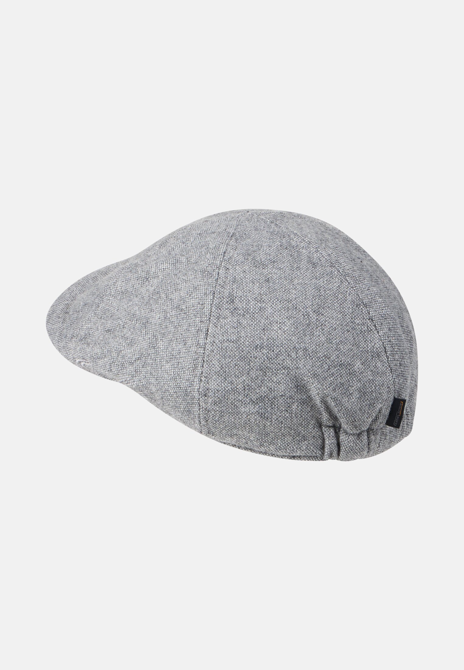 Men Flat cap made of wool mix Stone gray frontal back