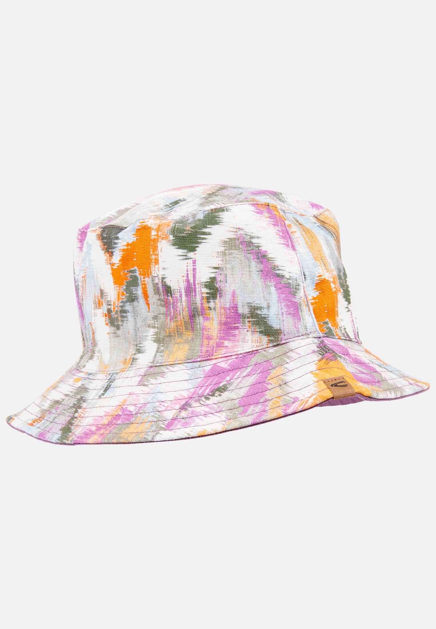 Women Bucket hat made of cotton Violet frontal front